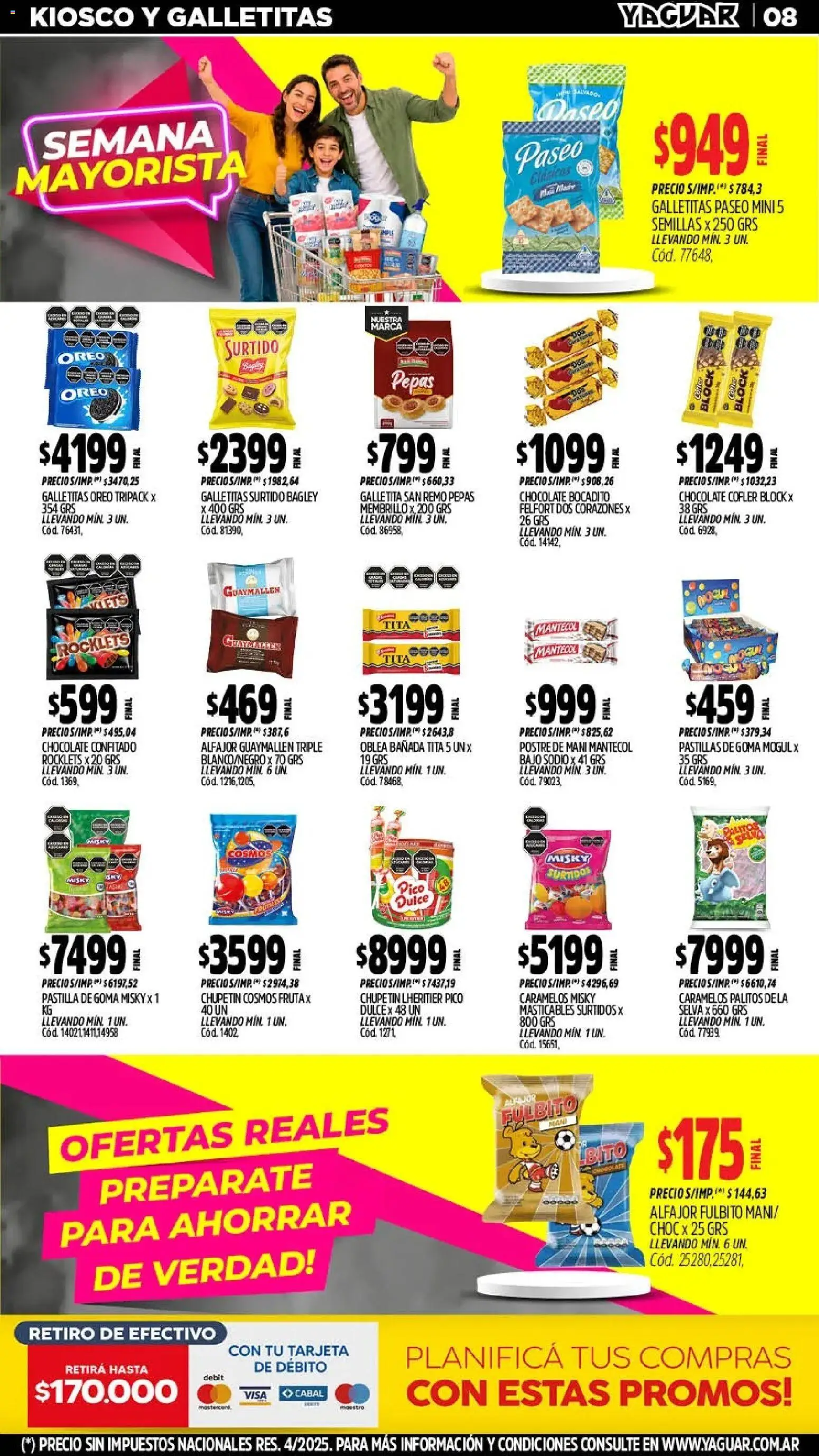 Yaguar - Oferta Semanal Chaco │ válido desde el 18.05.2026 | Página: 8 | Productos: Pico, Galletitas, Mani, Chocolate