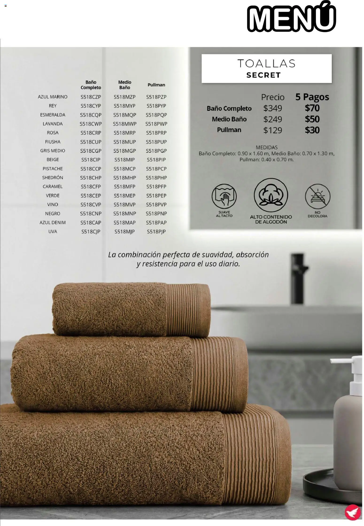 Nuevas ofertas de Colchas Concord válidas en toda la República Mexicana desde el 01/08/2026. ¡Encuentra las mejores ofertas en Colchas Concord catálogo! | Página: 211 | Productos: Algodón, Té, Toallas, Baño