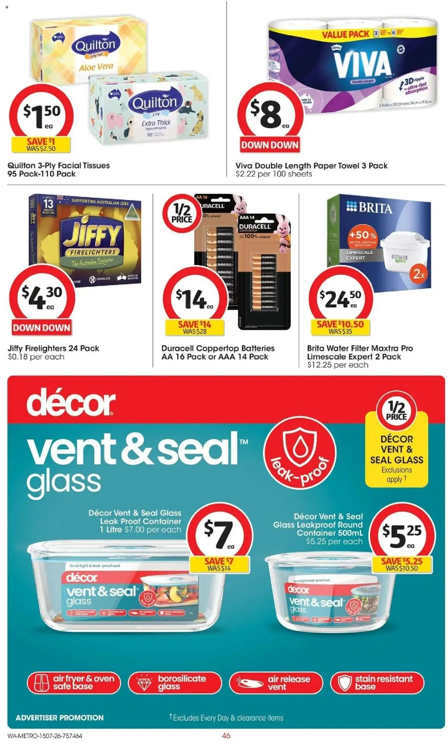Coles catalogue - valid from 15/07/2026 | Page: 46 | Products: Decor, Aloe vera, Batteries, Tissues