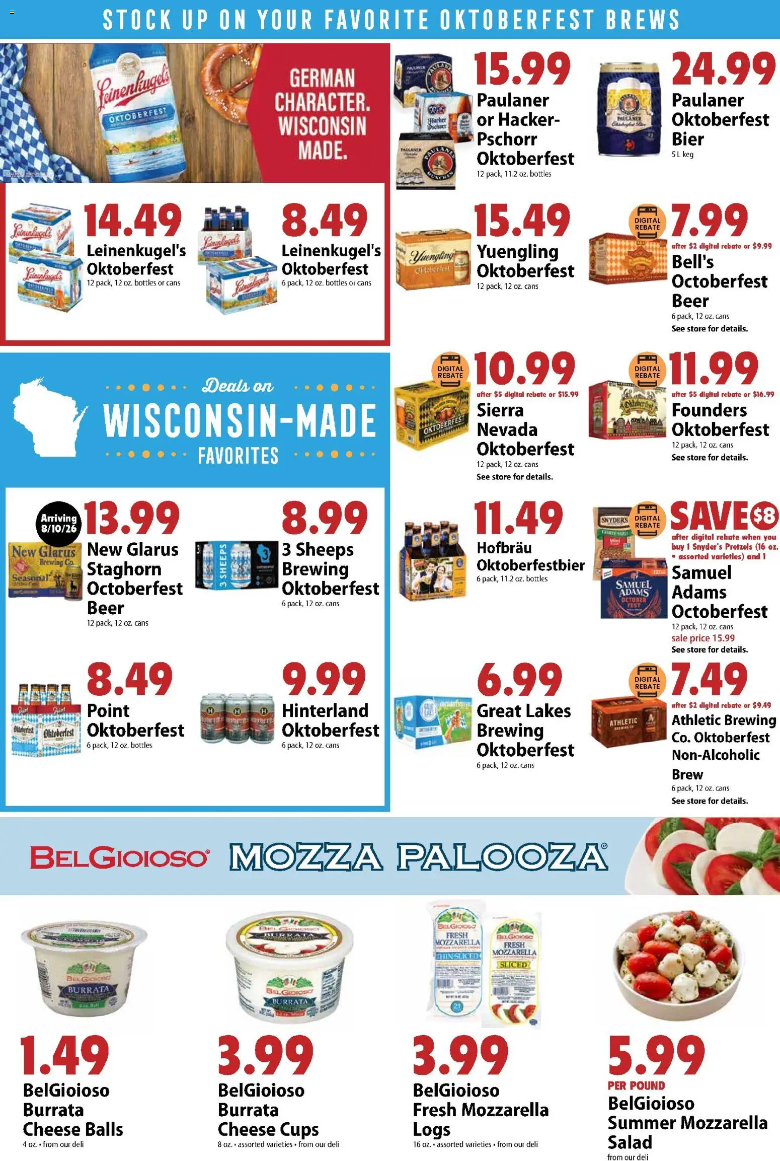 Festival Foods Weekly Ad - valid from 08/05/2026 | Page: 6 | Products: Cheese, Beer, Salad