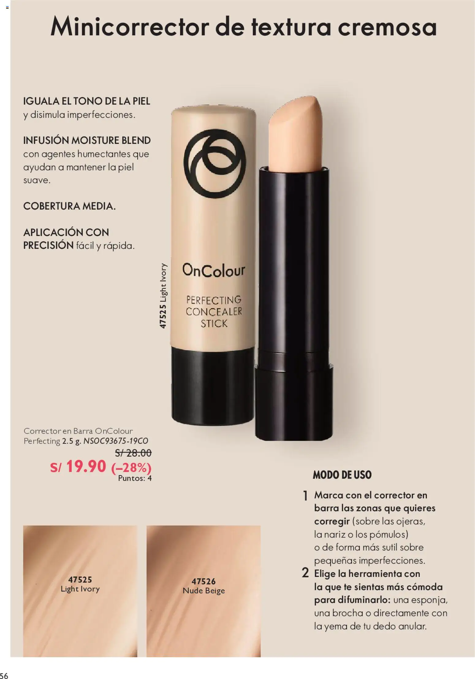 Catálogo Oriflame válido desde 09.05.2026 | Página: 58 | Productos: Brocha, Cómoda, Té, Corrector