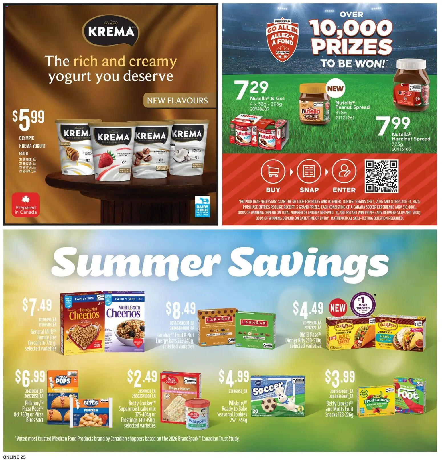Fortinos flyer valid from 11.06.2026 | Page: 24 | Products: Cookies, Milk, Cheese, Pizza