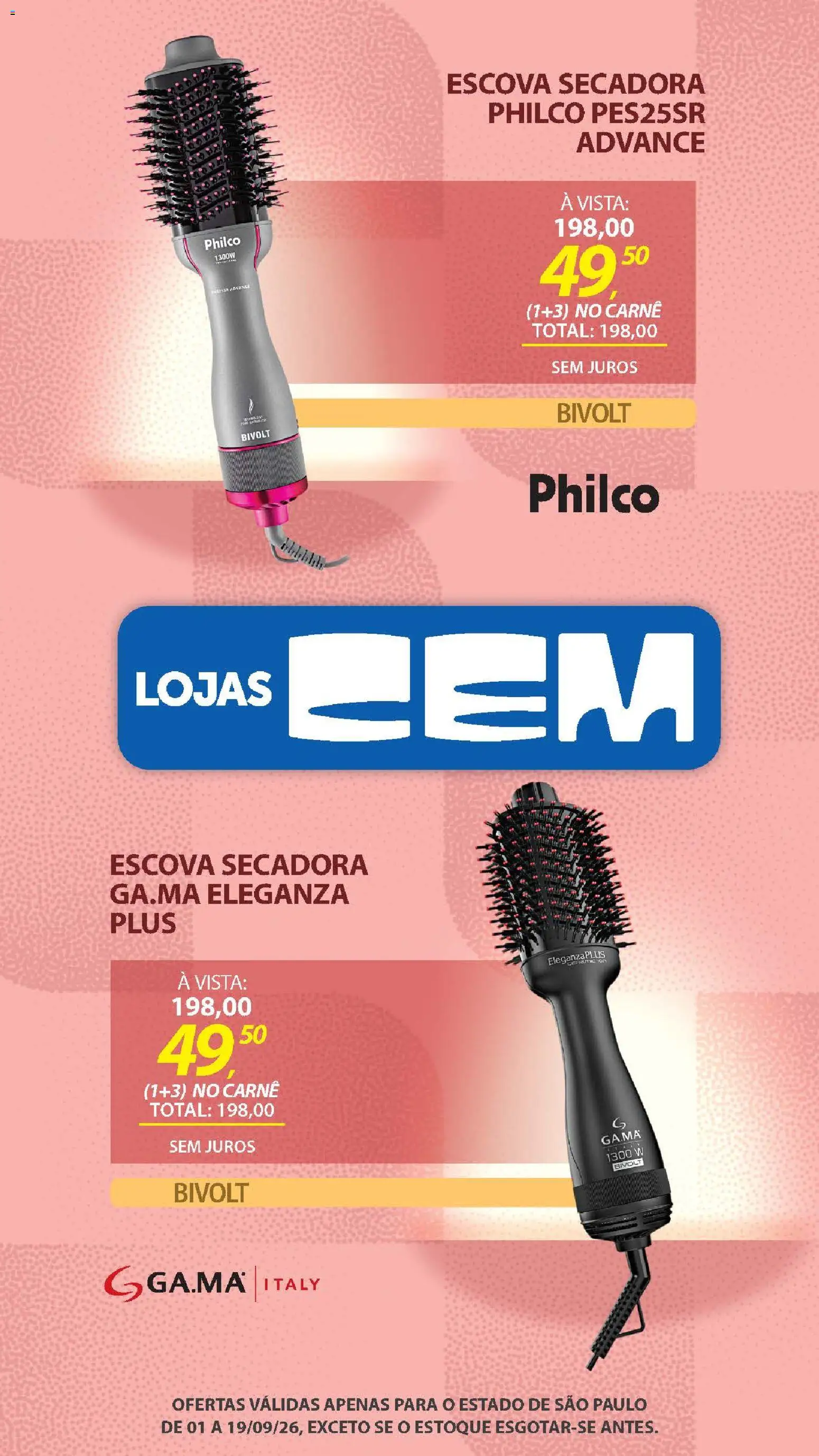 Lojas Cem Folheto - válido de 01/09/2026 | Página: 131 | Produtos: Escova secadora, Escova, Carne