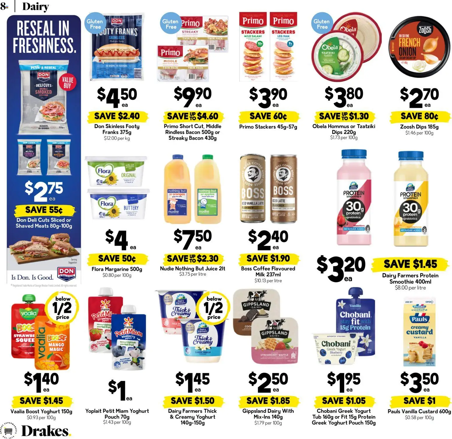 Drakes catalogue - valid from 23/09/2026 | Page: 8 | Products: Yogurt, Coffee, Salami, Apples