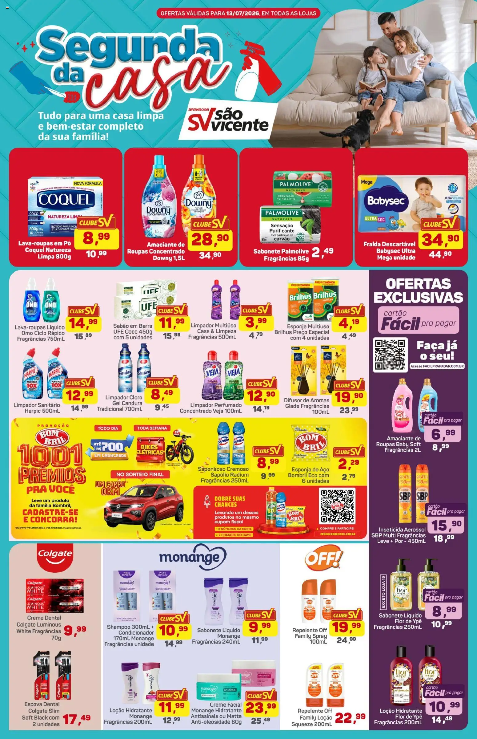 Supermercados São Vicente Folheto - válido de 13/07/2026 | Página: 1 | Produtos: Esponja, Escova, Sabão, Roupas