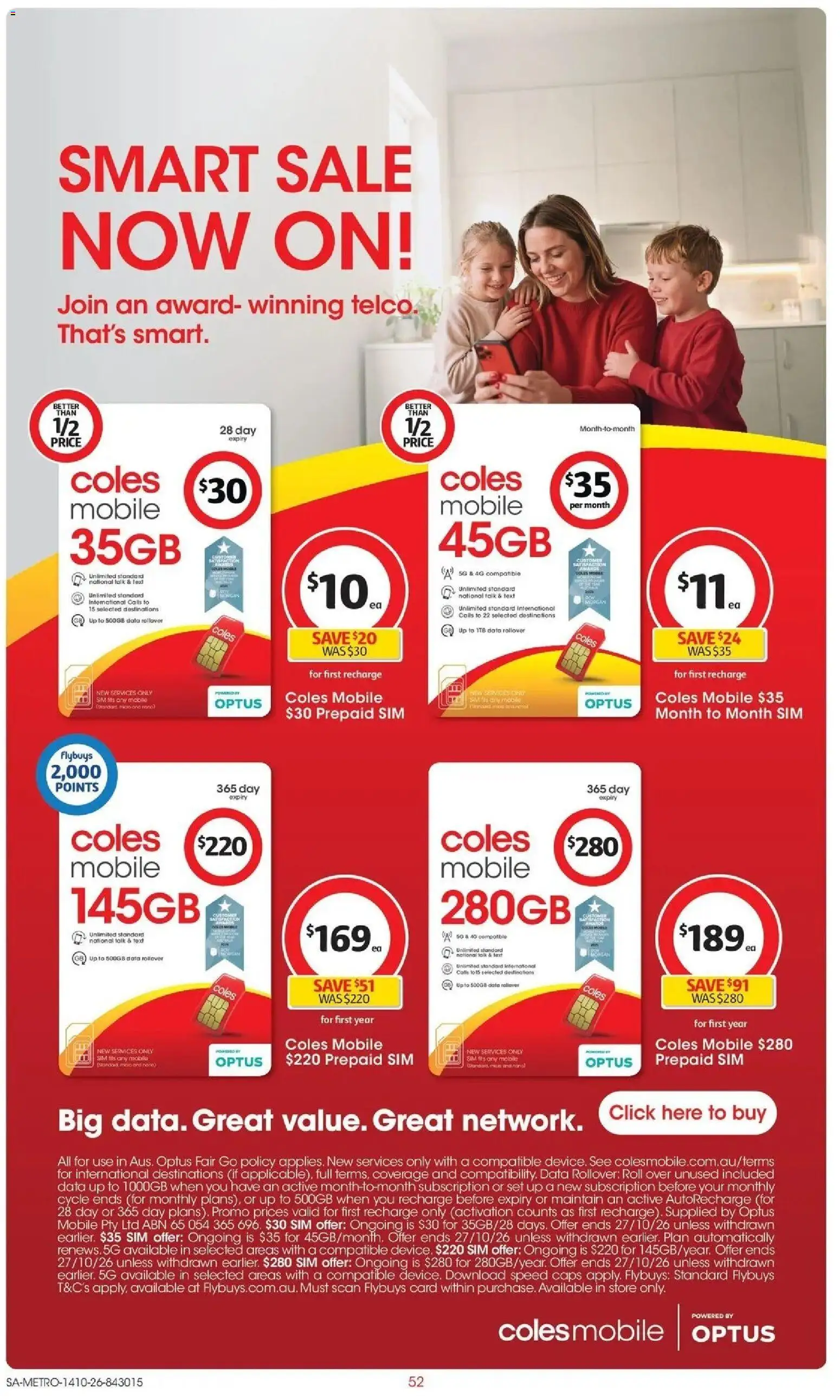﻿Coles catalogue valid from 14/10/2026 > Online Australia | Page: 52
