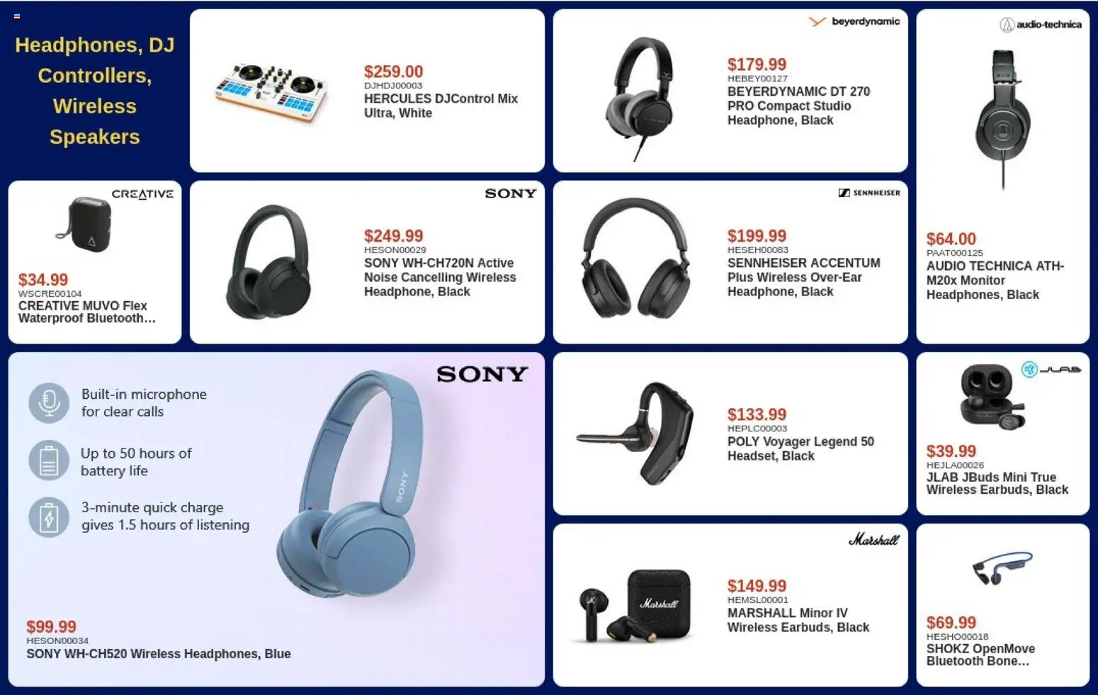 Canada Computers flyer valid from Sep 25, 2026 | Page: 9 | Products: Monitor, Audio, Microphone, Battery