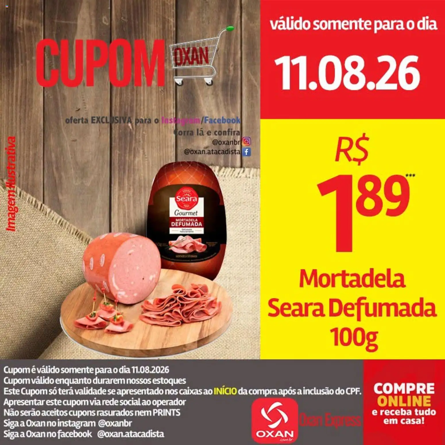 Oxan Atacadista Folheto - válido de 11/08/2026 | Página: 18 | Produtos: Mortadela