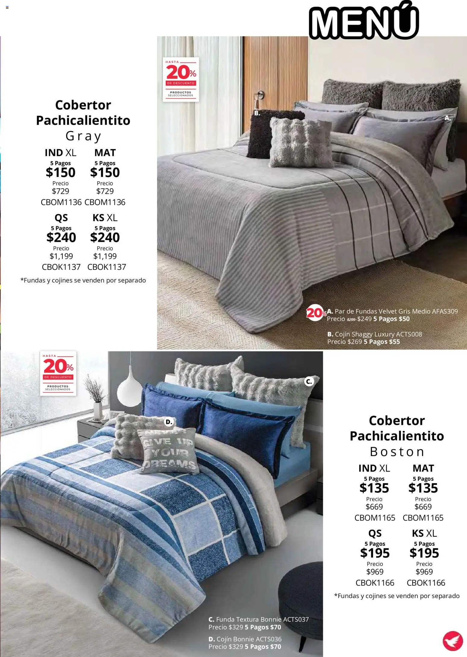 Nuevas ofertas de Colchas Concord válidas en toda la República Mexicana desde el 01/08/2026. ¡Encuentra las mejores ofertas en Colchas Concord catálogo Colección Cobertor! | Página: 32 | Productos: Cobertor, Funda