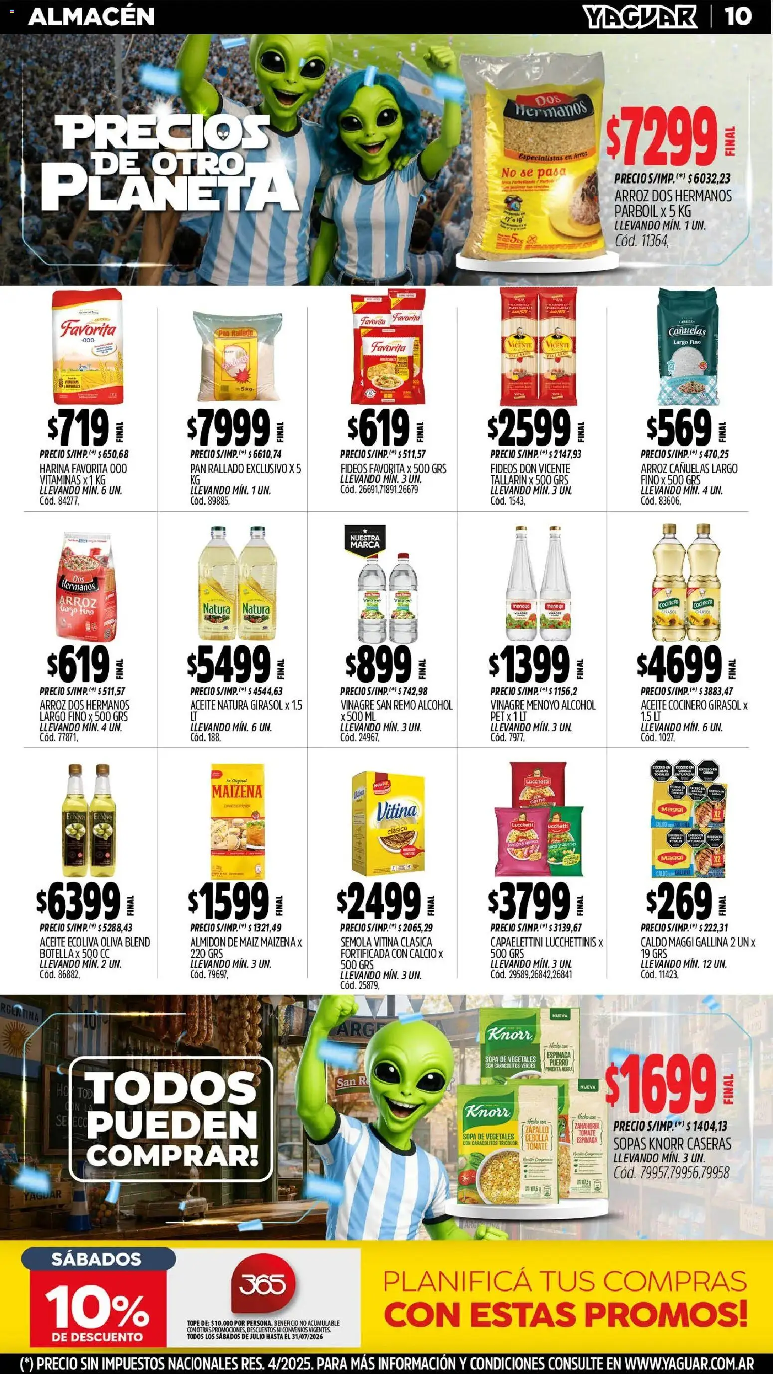 Yaguar - Oferta Semanal Mar del Plata │ válido desde el 29/06/2026 | Página: 10 | Productos: Cebolla, Pan, Espinaca, Pan rallado