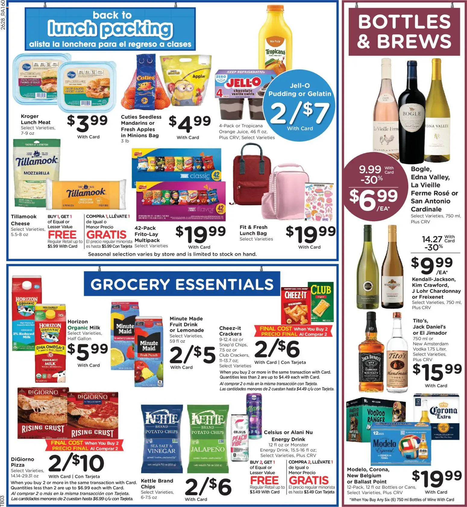 Ralphs Weekly Ad - valid from 08/12/2026 | Page: 8 | Products: Turkey breast, Milk, Whiskey, Bag