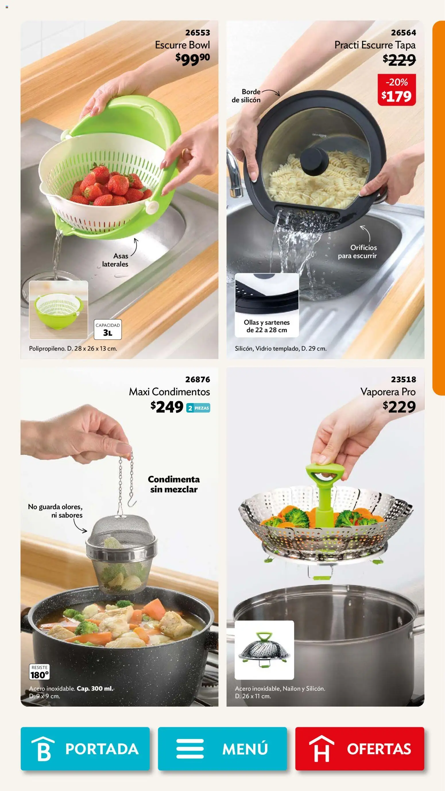 Nuevas ofertas de Betterware válidas en toda la República Mexicana desde el 31/08/2026. ¡Encuentra las mejores ofertas en Betterware campaña 9 2026! | Página: 23 | Productos: Vaporera, Bowl, Ollas