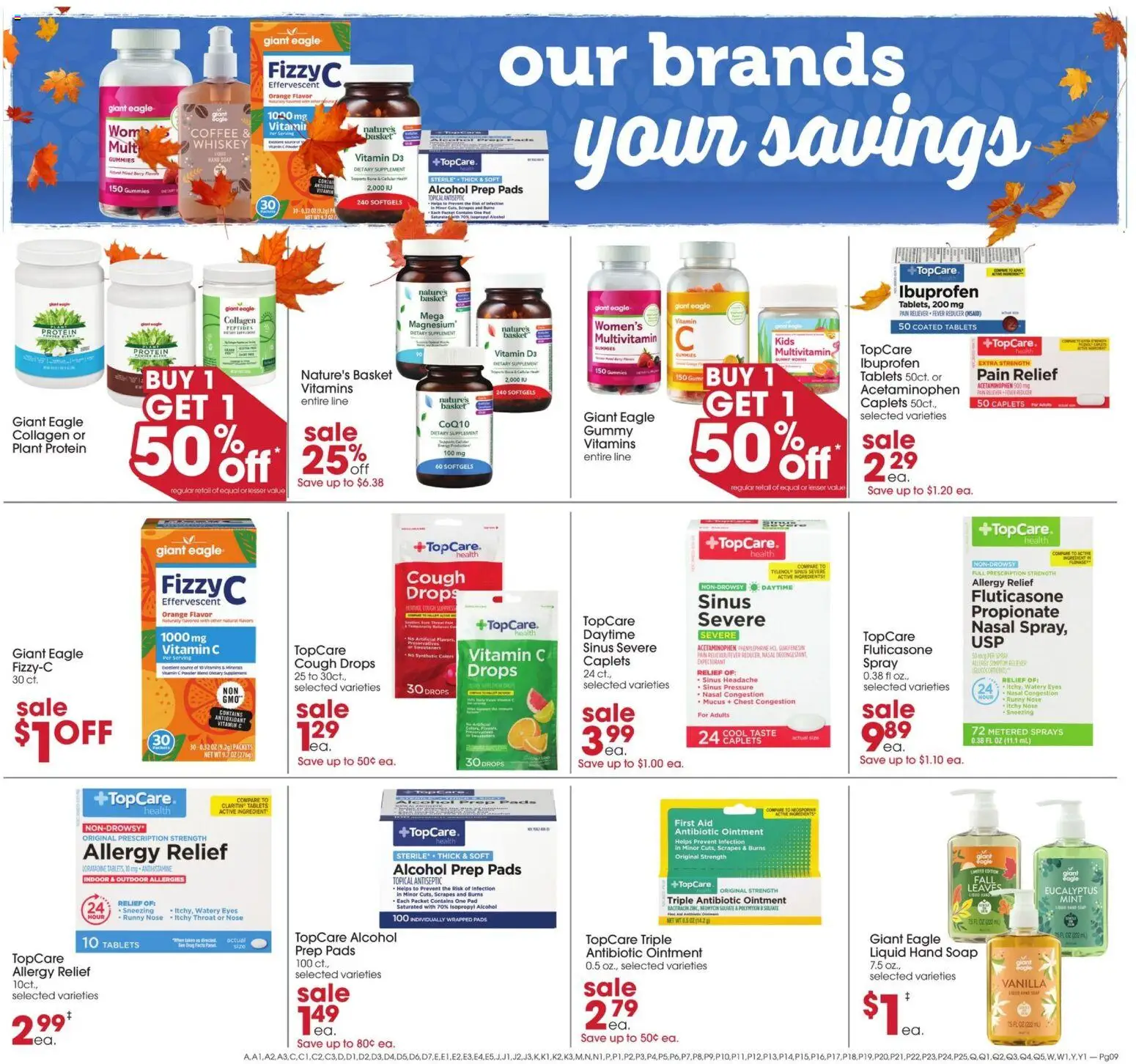 Giant Eagle Weekly Ad - valid from 09/17/2026 | Page: 9 | Products: Vitamin, Coffee, Alcohol, Pads