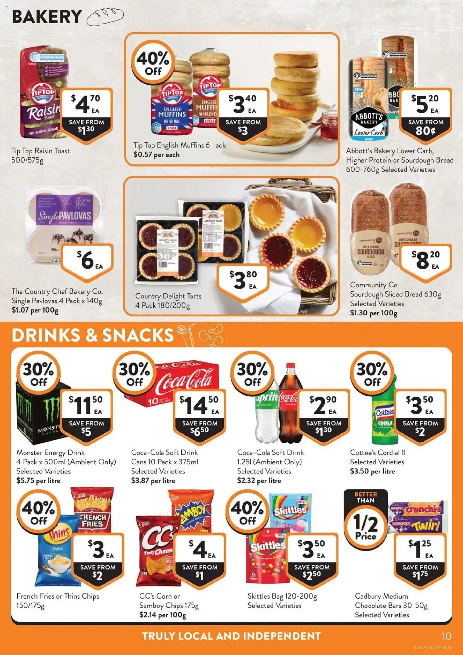 Foodworks - Local - 16/09/2026 > weekly / monthly specials | Page: 10 | Products: Drinks, Fries, Energy drink, French fries
