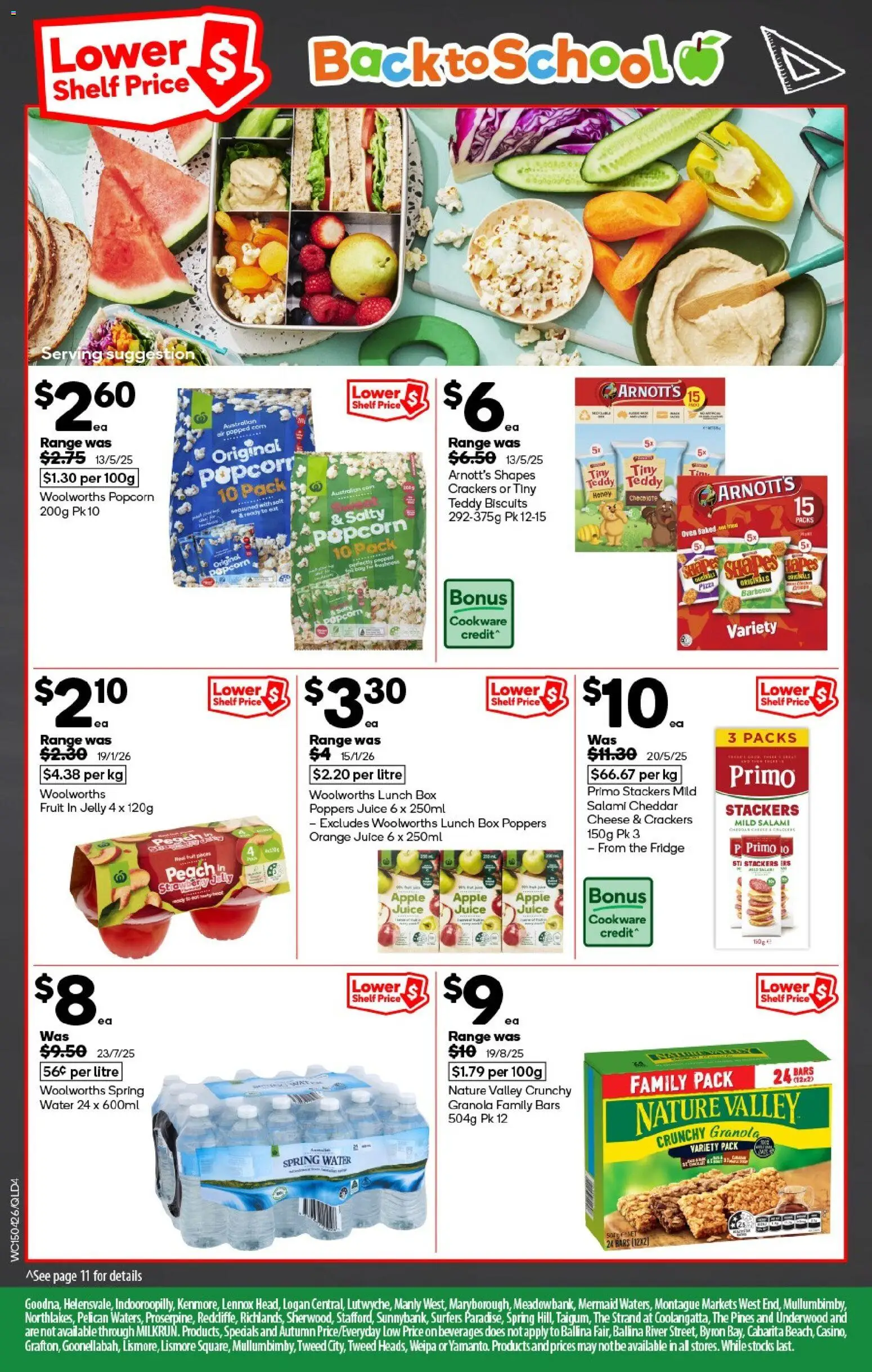 Woolworths catalogue - valid from 15.04.2026 | Page: 4 | Products: Shelf, Chocolate, Granola, Grapes