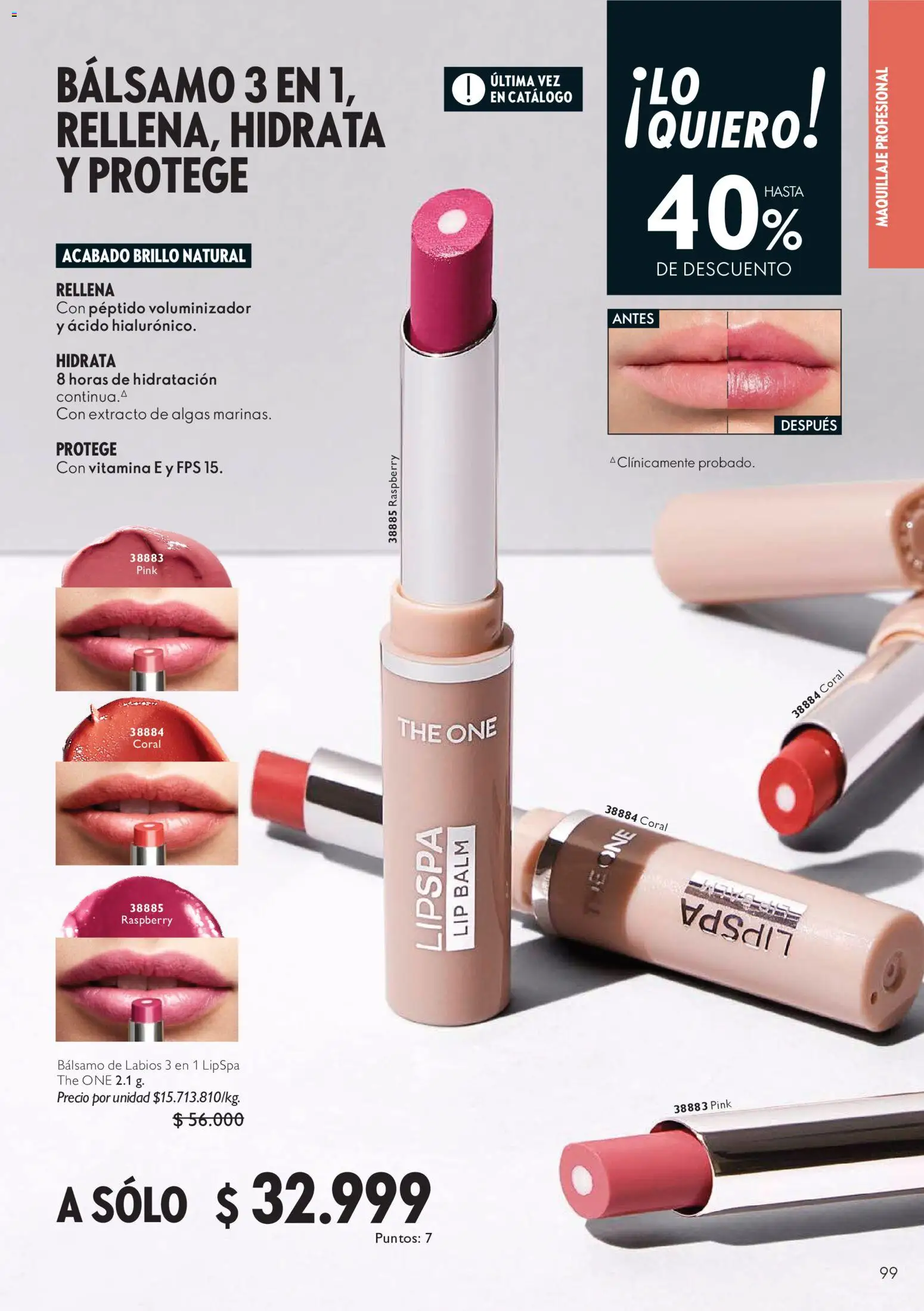 Oriflame revista - valida desde el 11/07/2026 | Página: 99 | Productos: Bálsamo, Brillo, Maquillaje