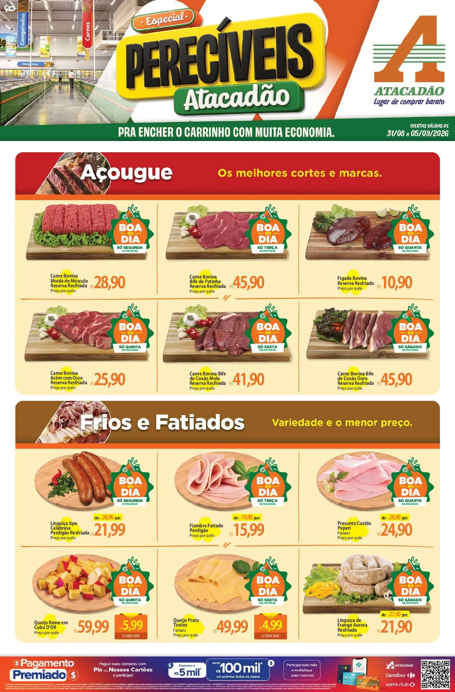 Atacadão Folheto - válido de 31/08/2026 | Página: 1 | Produtos: Coxão duro, Presunto, Carrinho, Fígado