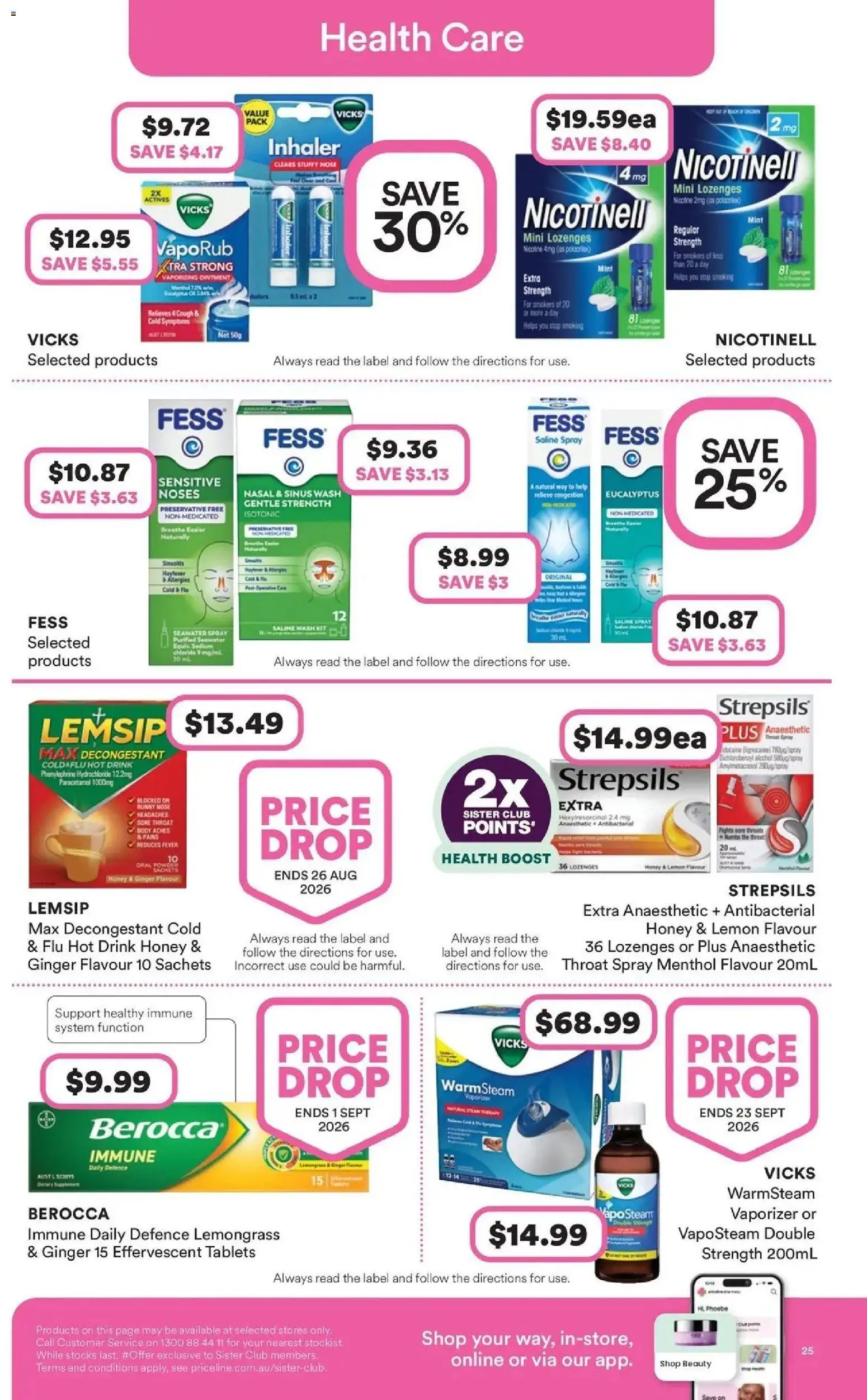 Priceline Pharmacy catalogue - valid from 30/07/2026 | Page: 25 | Products: Ginger, Honey, Lemon, Tablets