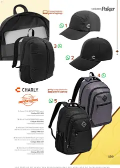 Vista previa de SC Pakar catálogo Ropa, nuevo folleto de la tienda, válido en México a partir del 31/07/2026 | Página: 159 | Productos: Gorra, Mochila