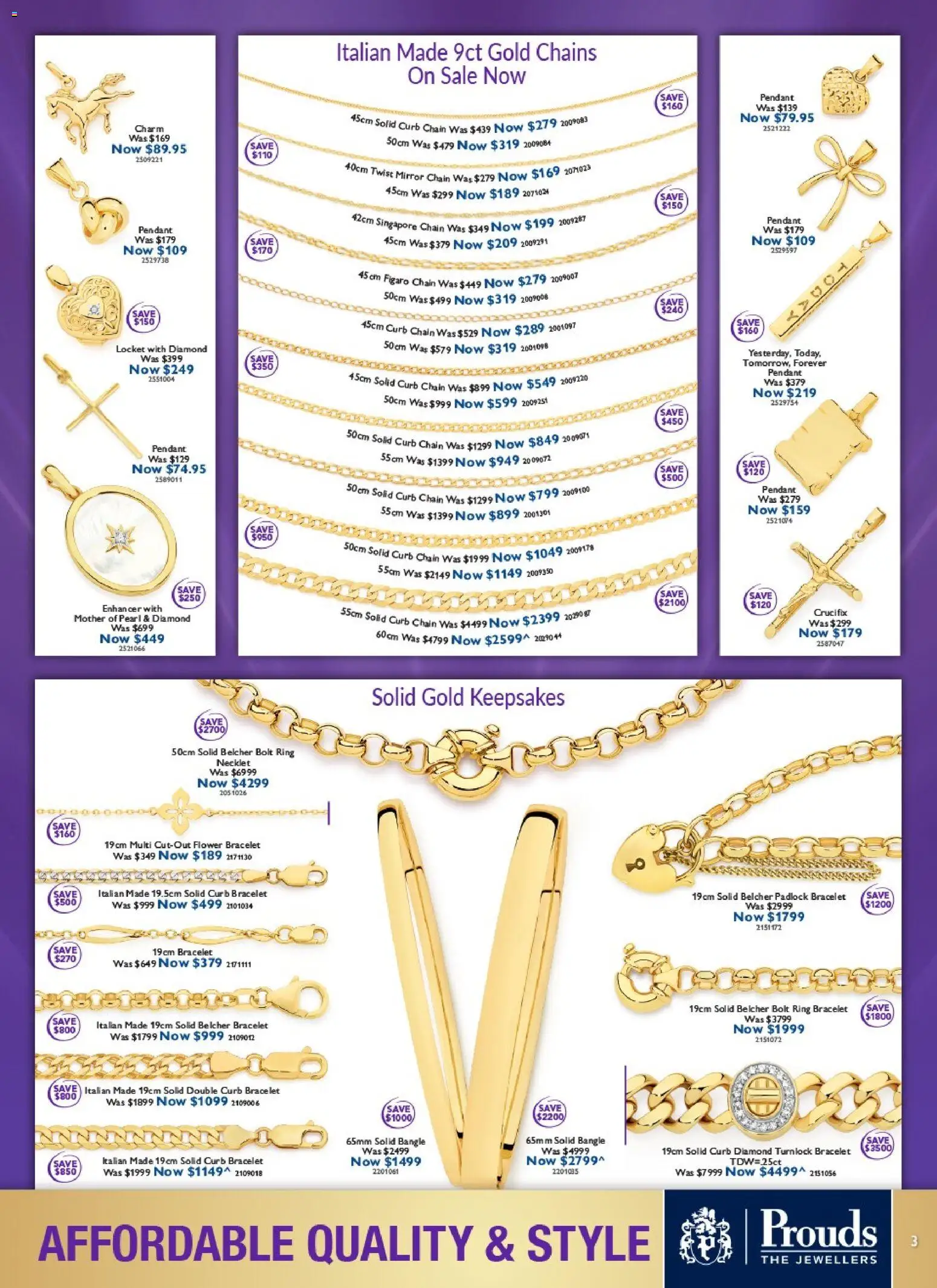 Prouds The Jewellers catalogue - valid from 29/06/2026 | Page: 3 | Products: Bracelet, Chain, Mirror, Diamond
