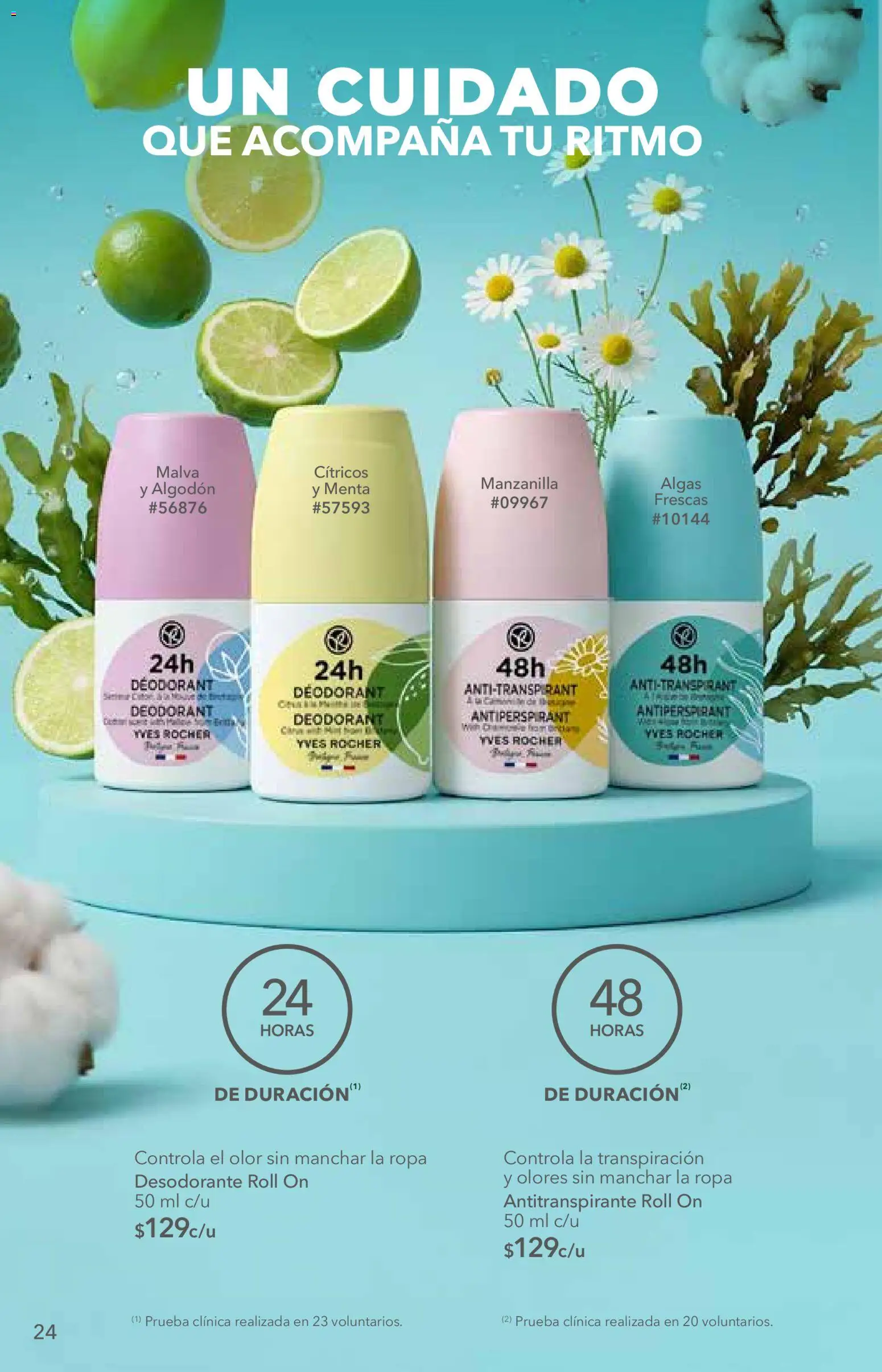 Nuevas ofertas de Yves Rocher válidas en toda la República Mexicana desde el 06/10/2026. ¡Encuentra las mejores ofertas en Yves Rocher campaña 14 2026! | Página: 24 | Productos: Desodorante, Cítricos, Algodón, Ropa