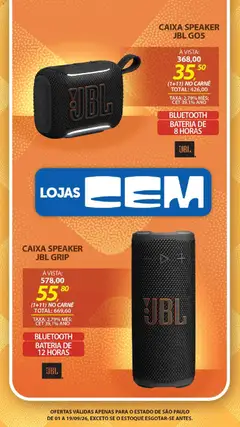 Lojas Cem - Ofertas atuais - Pré-Visualização do folheto da loja Lojas Cem, válido de 01/09/2026 | Página: 86 | Produtos: Caixa, Bateria, Carne