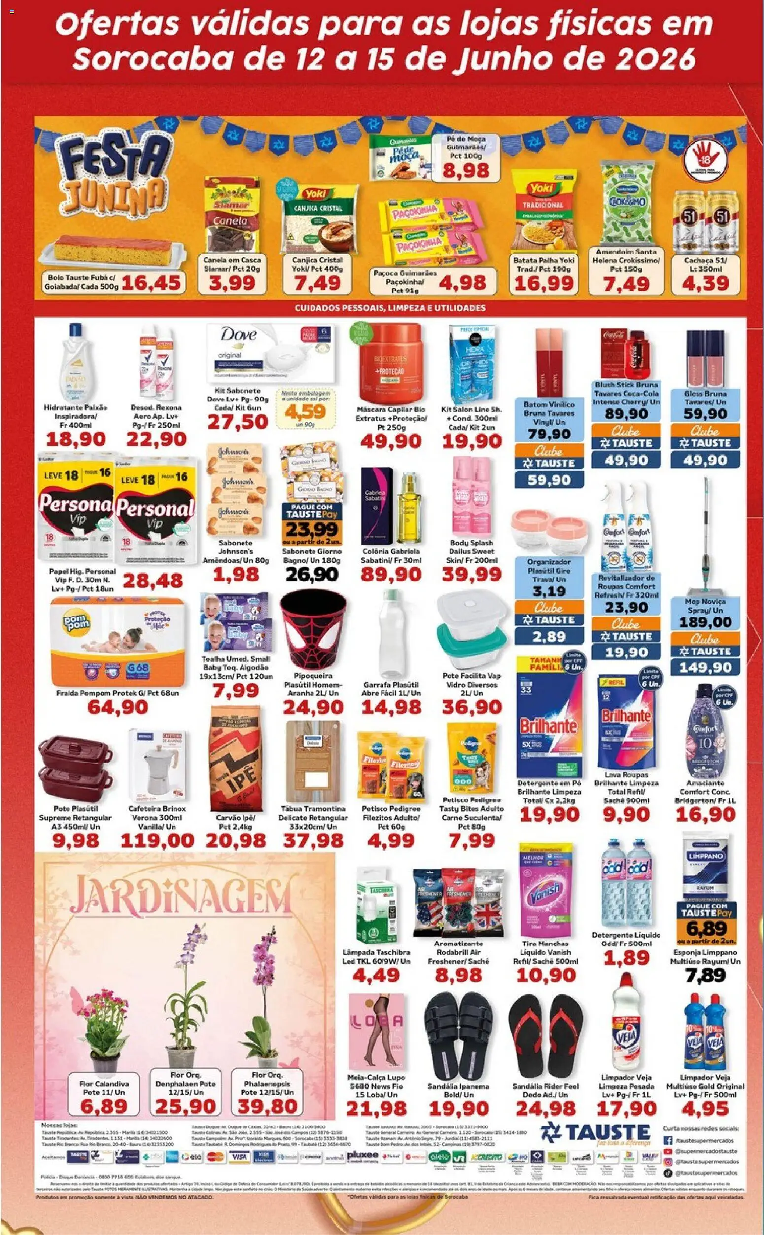 Tauste Folheto - válido de 12.06.2026 | Página: 5 | Produtos: Fubá, Roupas, Algodão, Batata