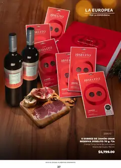 Vista previa de La Europea catálogo, nuevo folleto de la tienda, válido en México a partir del 22/09/2025 | Página: 37 | Productos: Paleta, Jamón