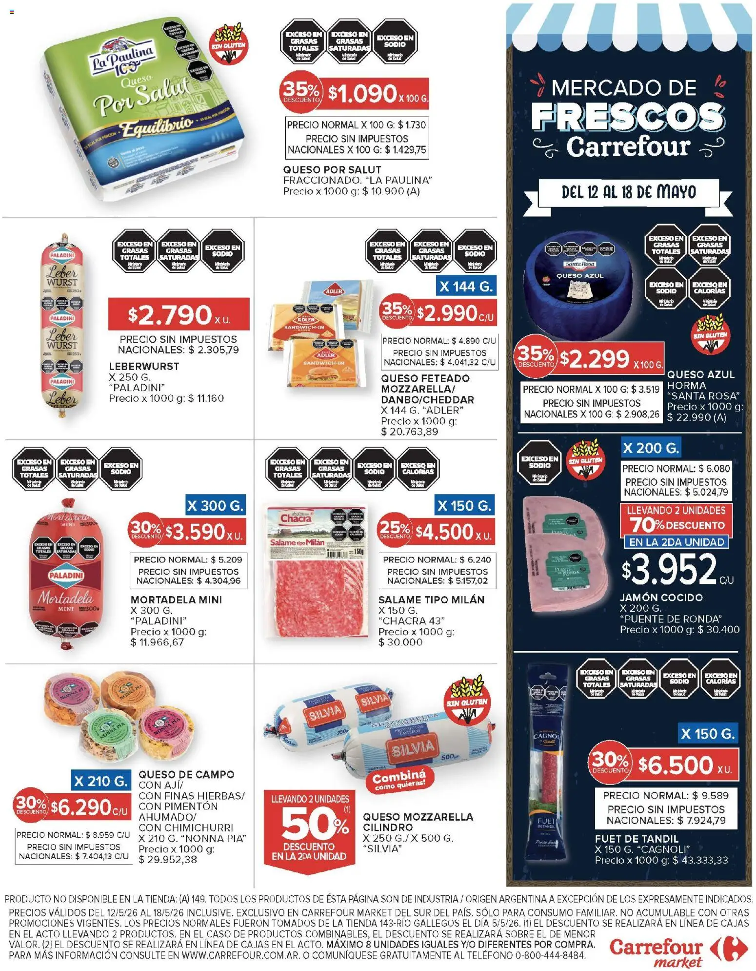 Carrefour Market catálogo │ válido desde el 12.05.2026 | Página: 14 | Productos: Teléfono, Caso, Queso, Jamón