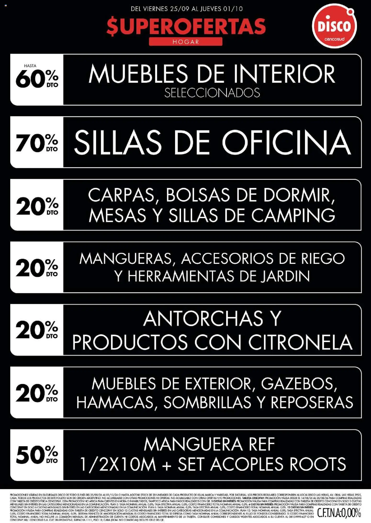 Disco - Ofertas | Electro, T. Libre y más │ válido desde el 25/09/2026 | Página: 4 | Productos: Disco, Manguera, Herramientas, Citronela