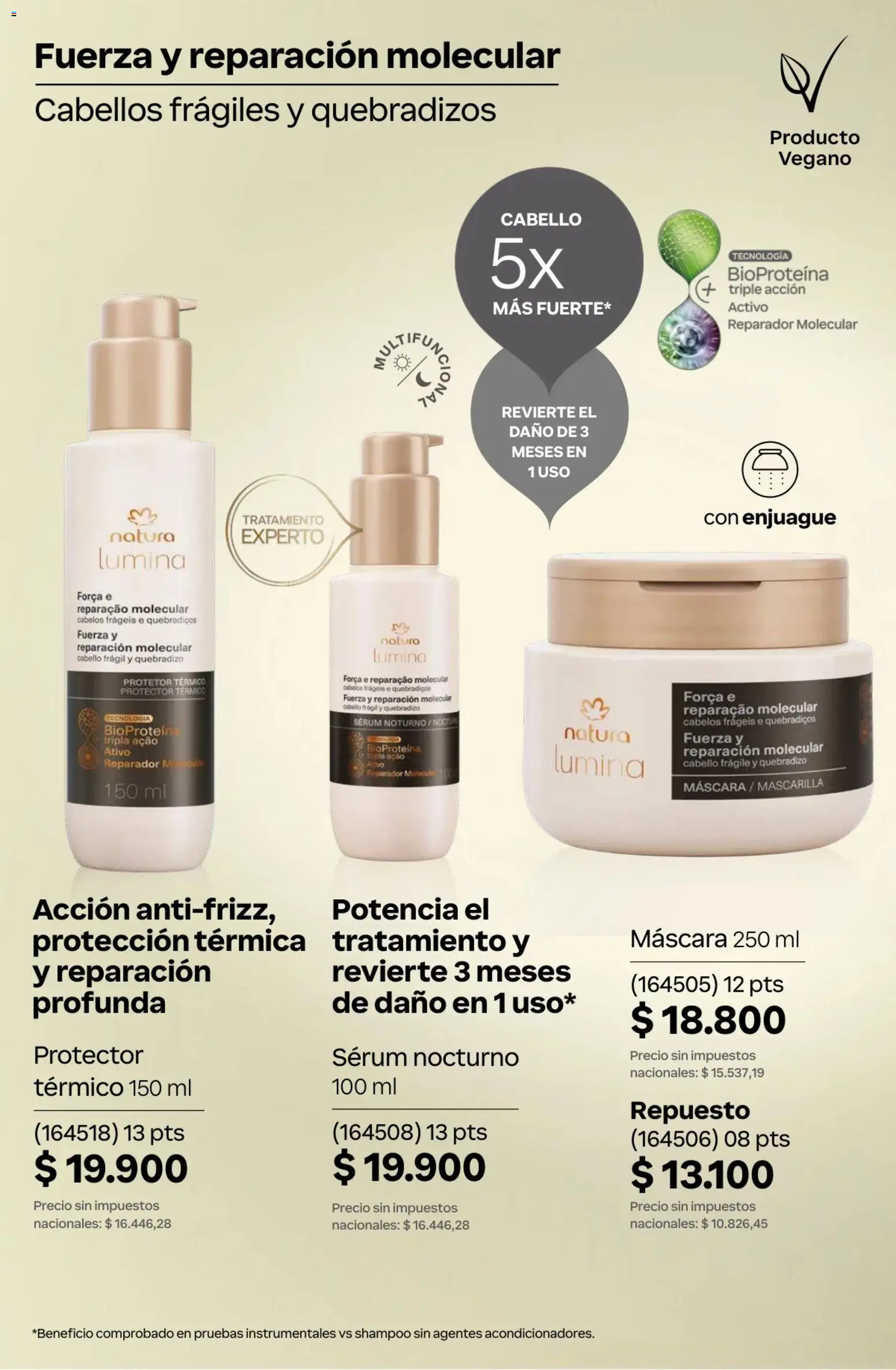 Catálogo Natura Ciclo 10 │ válido desde el 30/06/2026 | Página: 268 | Productos: Mascarilla, Serum, Shampoo, Térmica