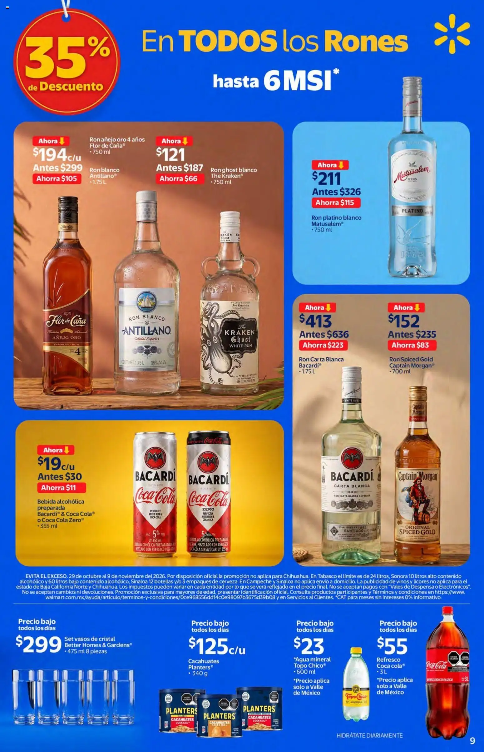Nuevas ofertas de Walmart válidas en toda la República Mexicana desde el 29/10/2026. ¡Encuentra las mejores ofertas en Walmart folleto Vinos y Licores! | Página: 9