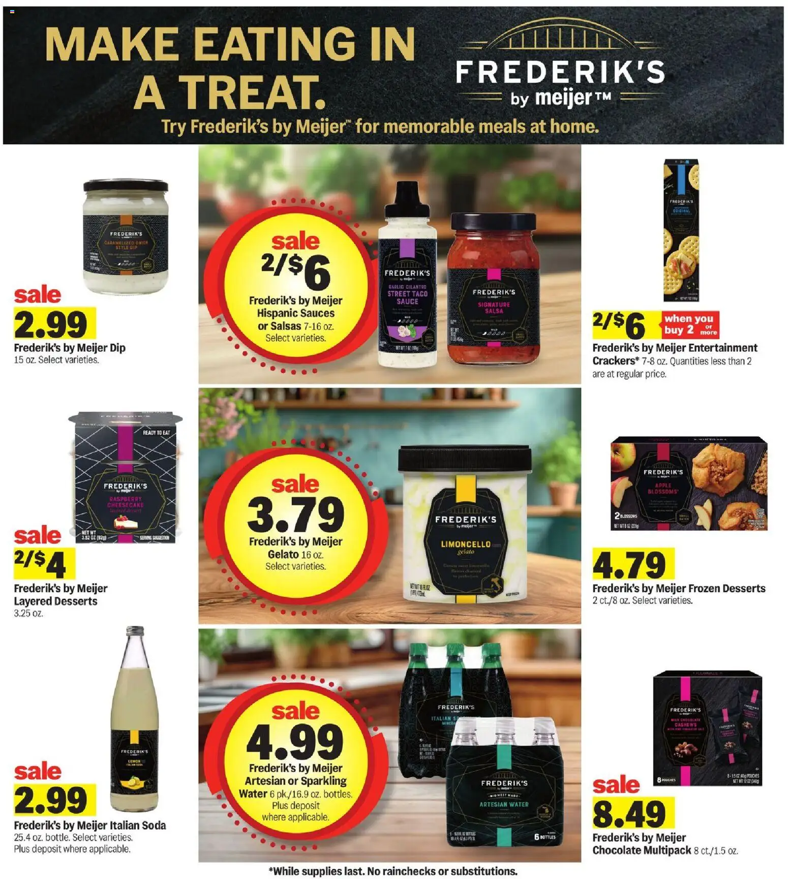 Meijer Weekly Ad - MI - valid from 13.05.2026 | Page: 33 | Products: Chocolate, Water, Sauce, Cheesecake