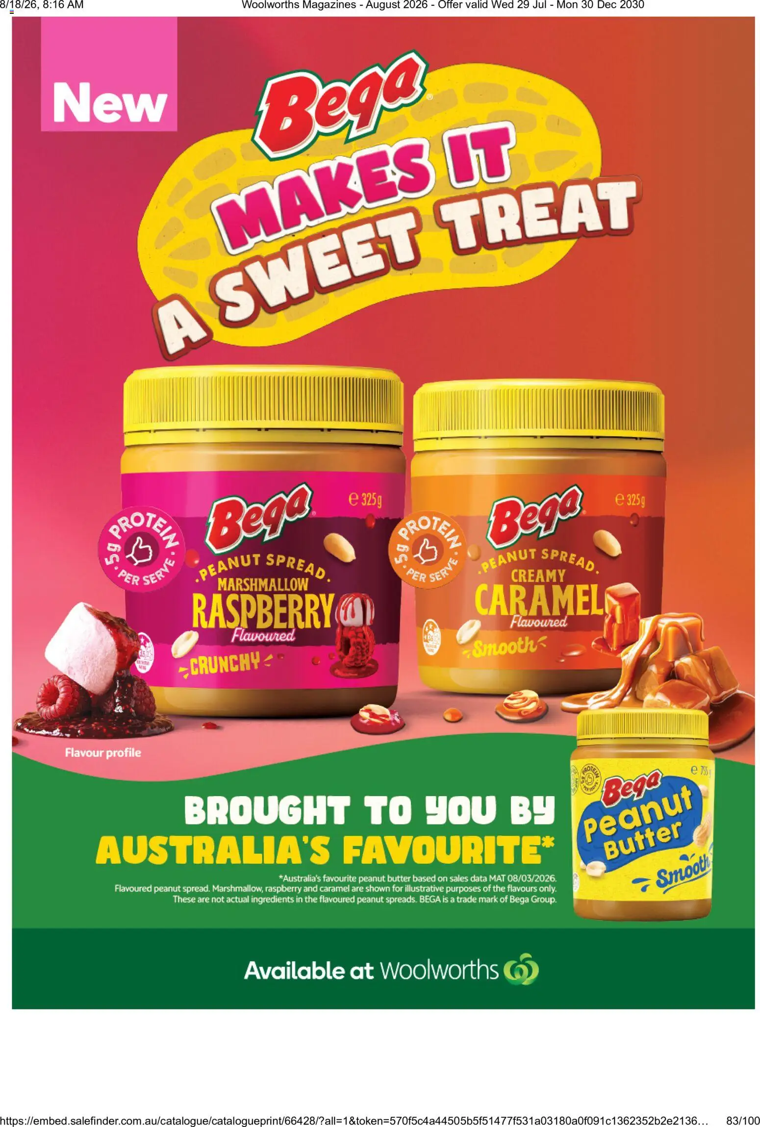Woolworths catalogue - valid from 01/08/2026 | Page: 83 | Products: Ingredients, Butter, Raspberry, Spread