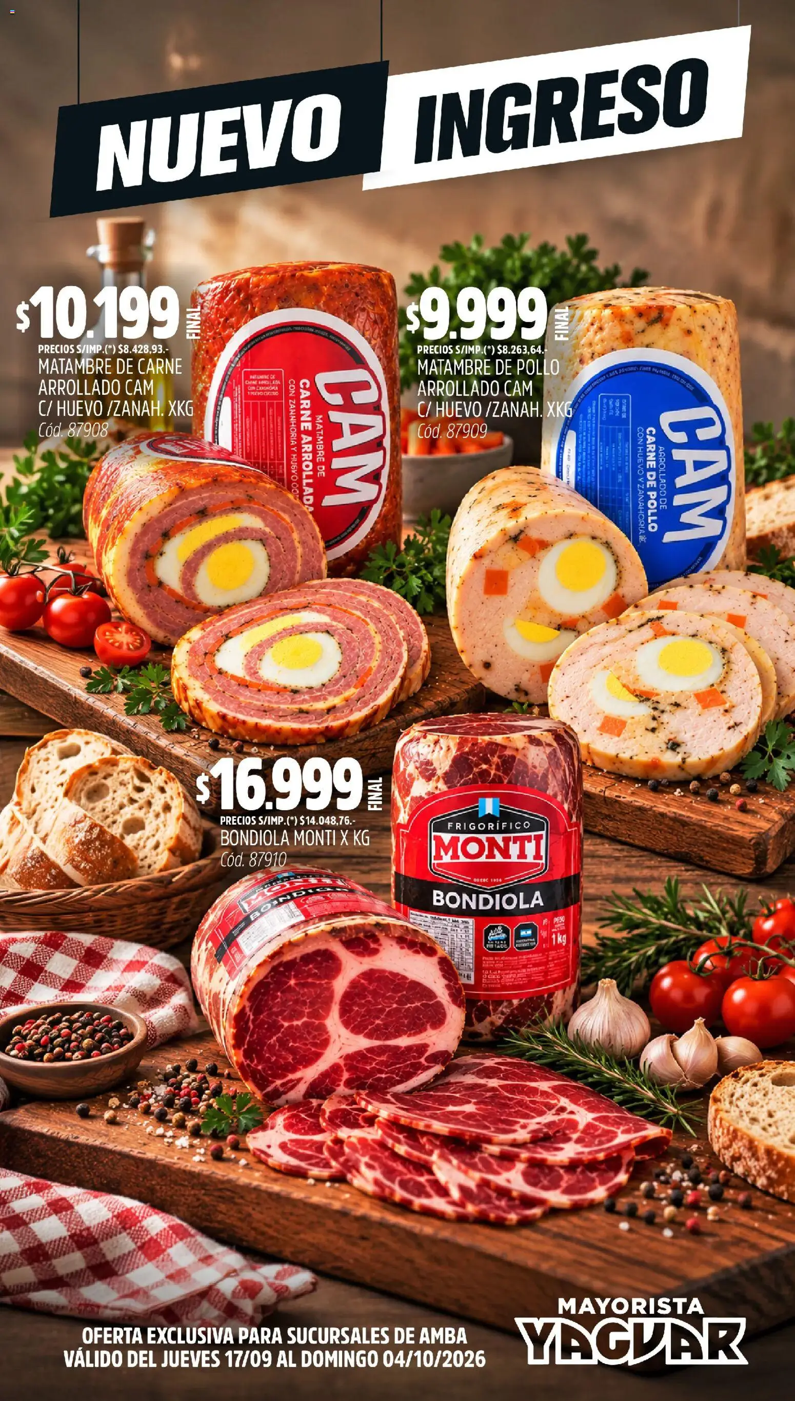 Yaguar - ¡Nuevo Ingreso! │ válido desde el 17/09/2026 | Página: 1 | Productos: Pollo, Carne, Huevo, Carne de pollo
