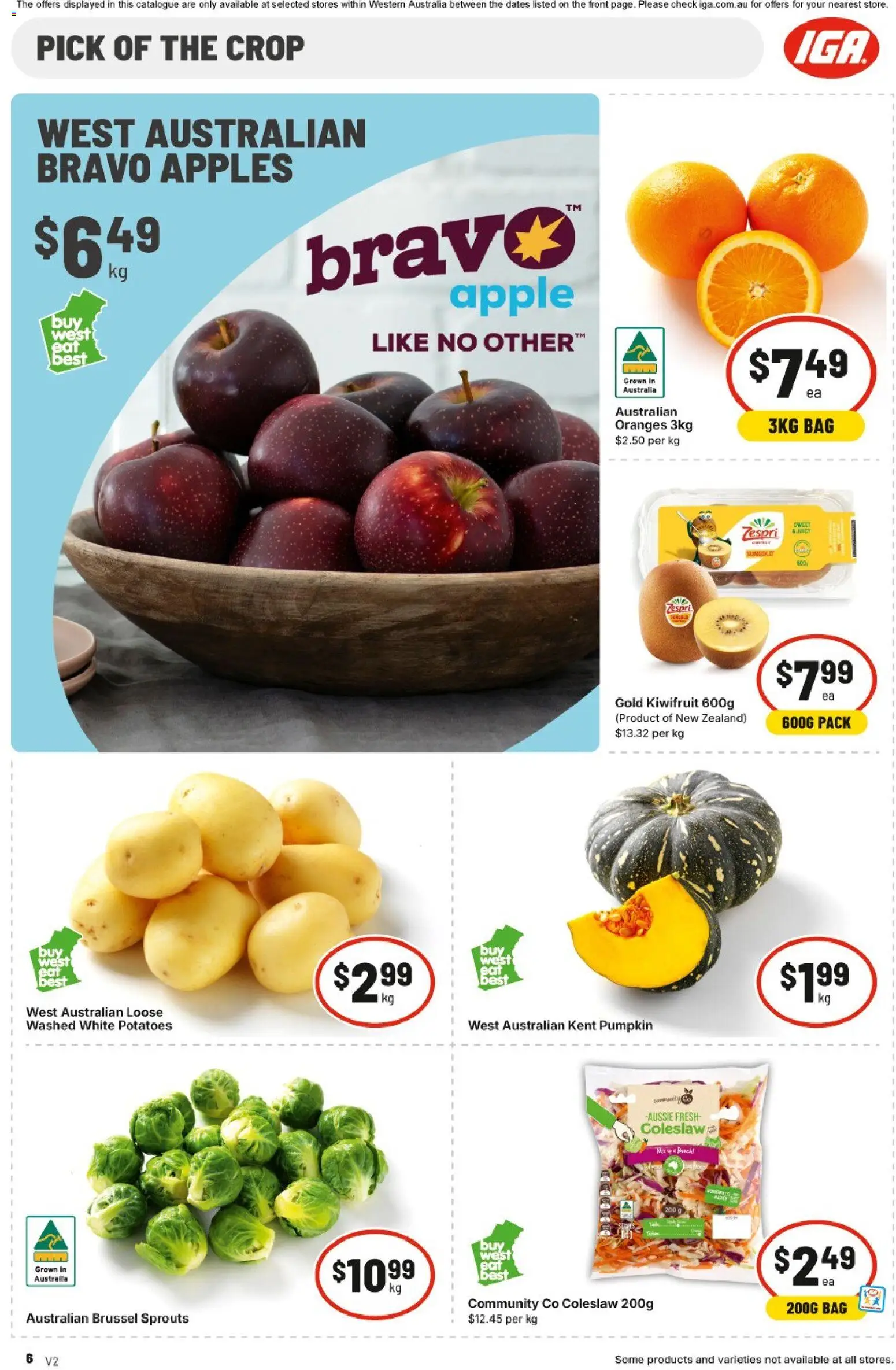 IGA catalogue - valid from 10.06.2026 | Page: 7 | Products: Oranges, Kiwifruit, Potatoes, Bag