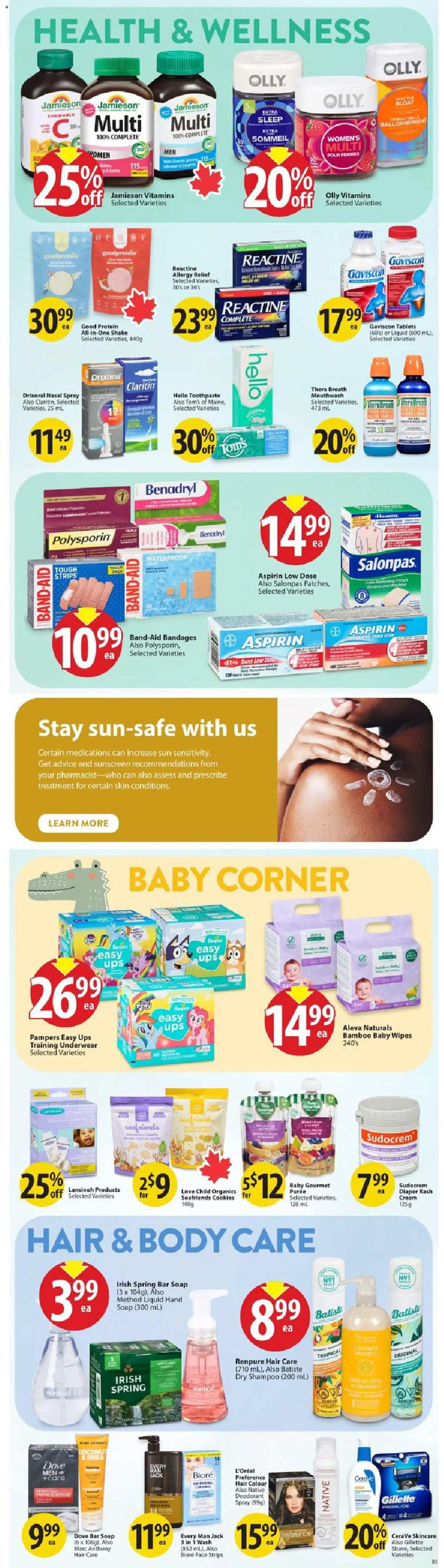 Save on foods flyer valid from Aug 13, 2026 | Page: 26 | Products: Cream, Soap, Underwear, Protein