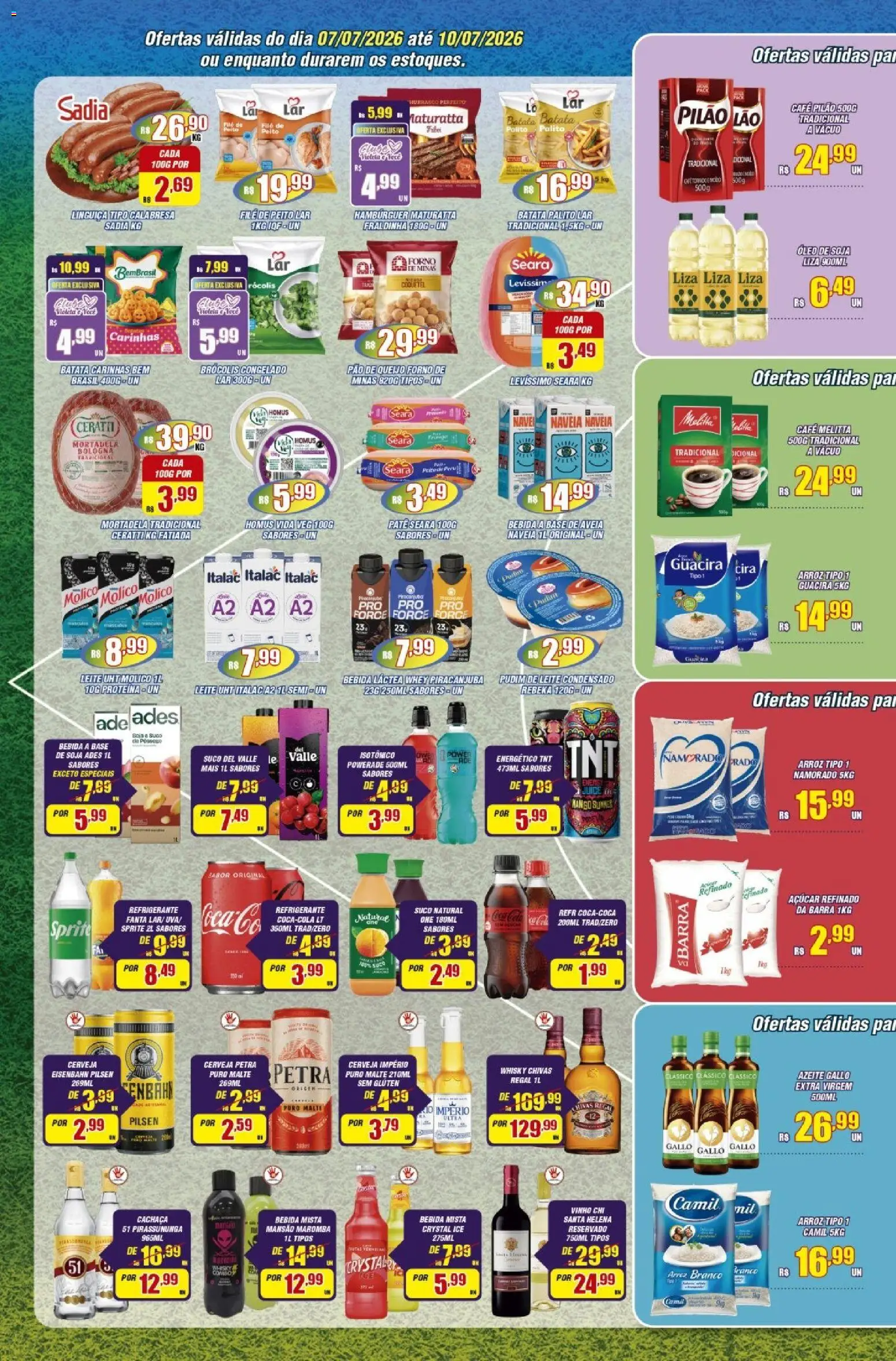 Violeta Supermercados Folheto - válido de 07/07/2026 | Página: 2 | Produtos: Arroz, Batata, Leite condensado, Pá