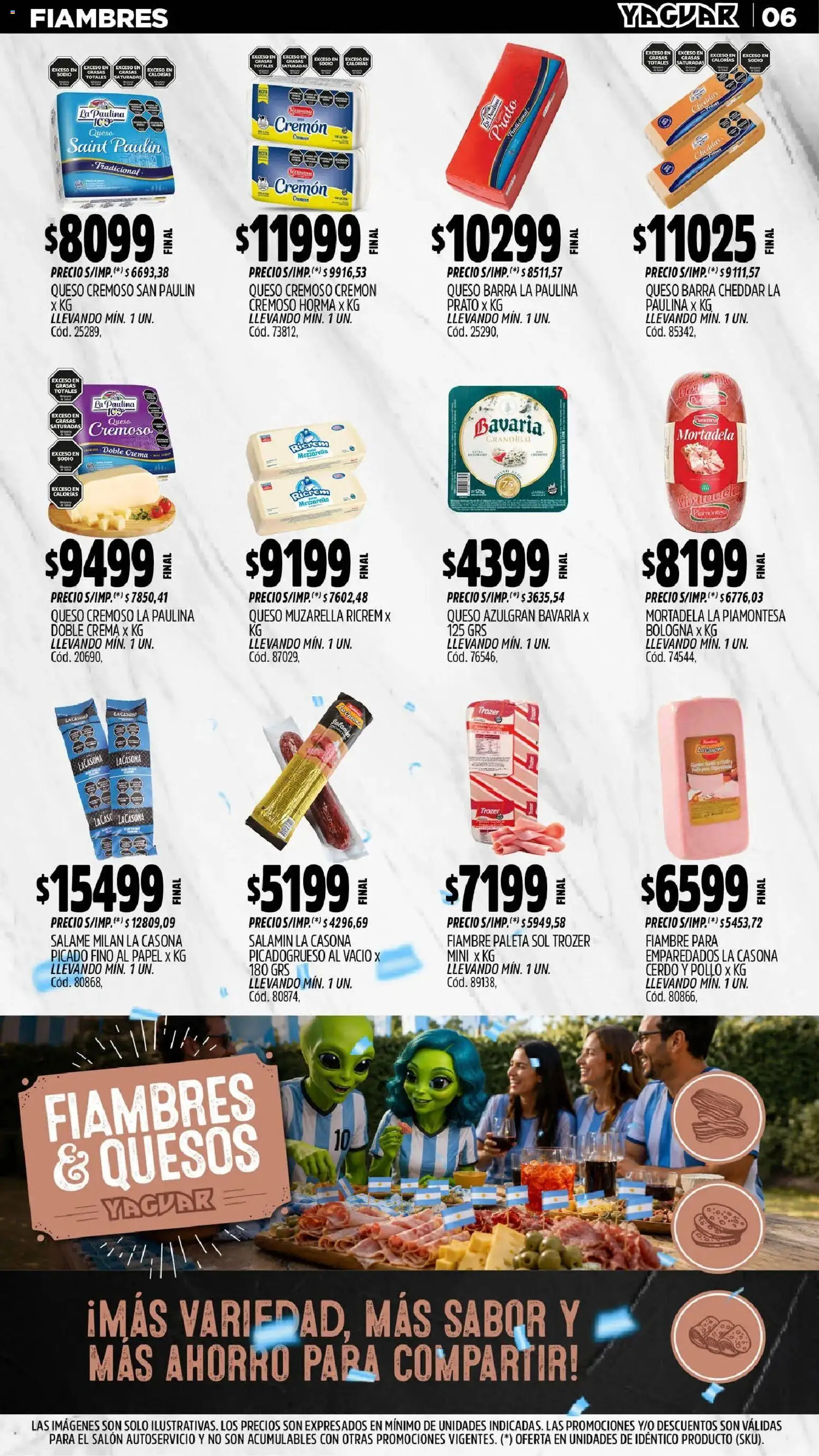 Yaguar - Oferta Semanal Neuquen │ válido desde el 29/06/2026 | Página: 7 | Productos: Pollo, Paleta, Queso, Crema