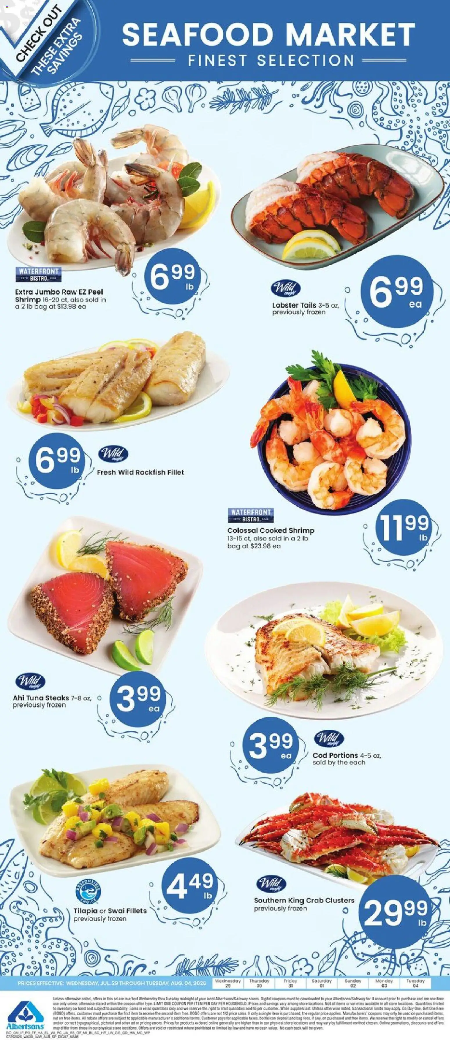 Albertsons Weekly Ad - valid from 07/29/2026 | Page: 8 | Products: Wc, Seafood, Pc, Bag