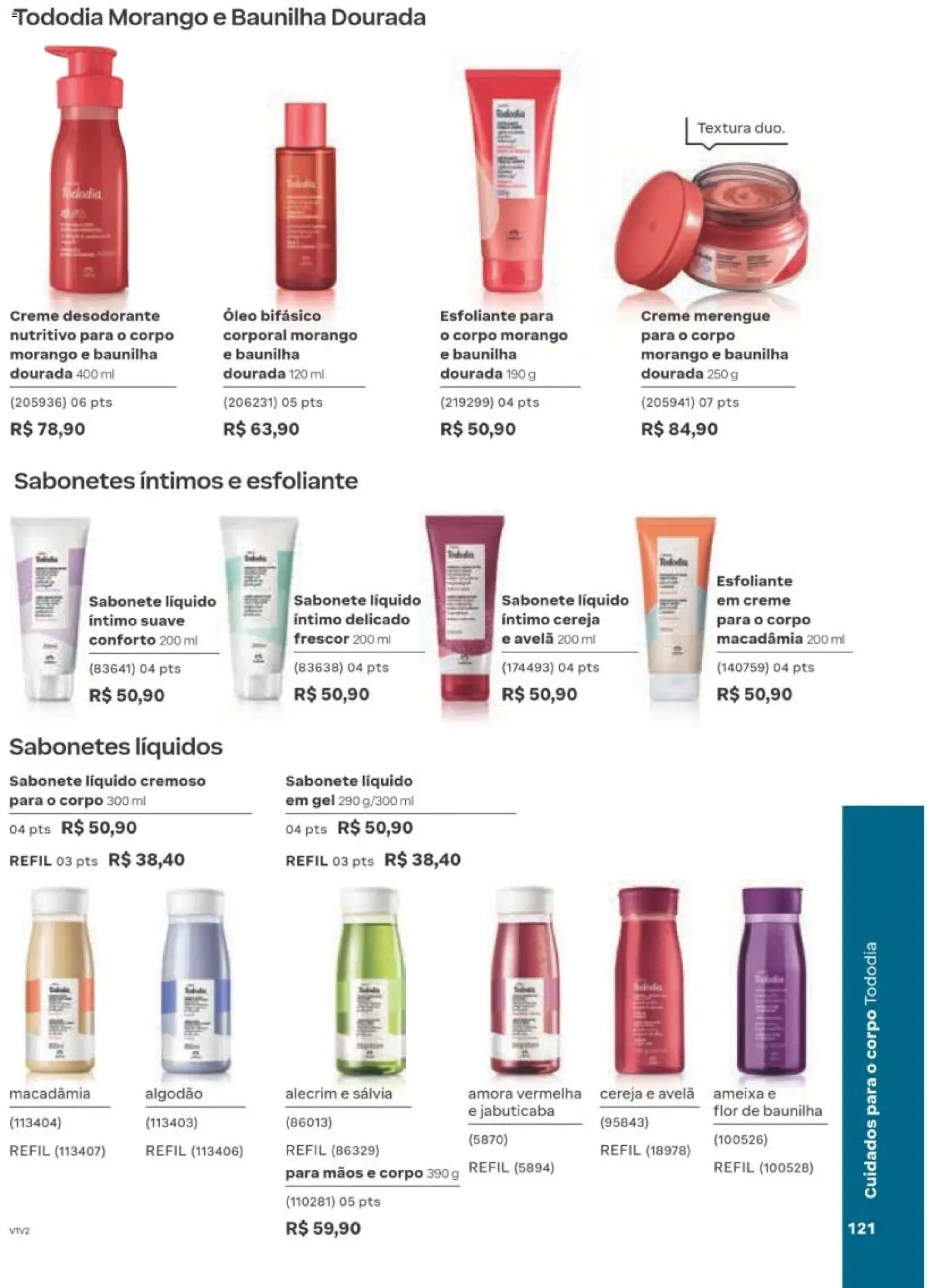 Natura Folheto - válido de 10/08/2026 | Página: 124 | Produtos: Baunilha, Sabonete, Algodão, Avelã