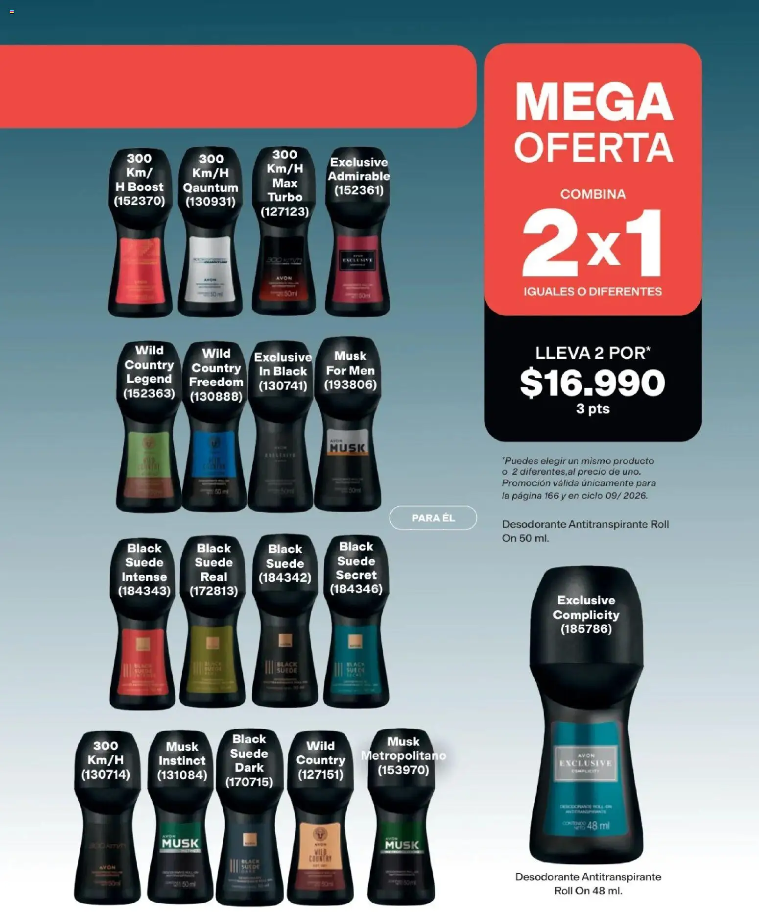 Avon revista - valida desde el 01.09.2026 | Página: 166 | Productos: Desodorante, Antitranspirante