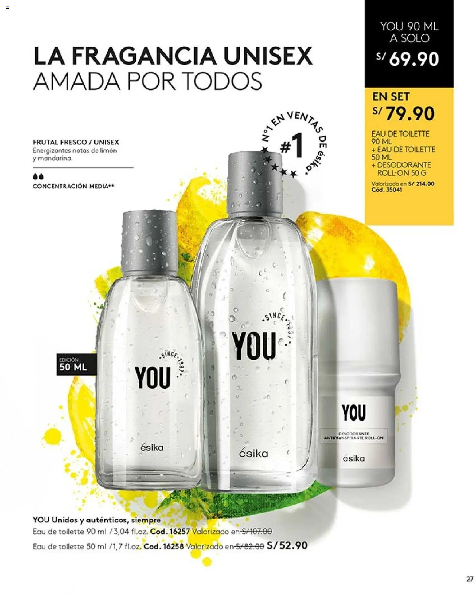 Catálogo Ésika válido desde 22/08/2026 | Página: 27 | Productos: Desodorante, Antitranspirante, Fragancia, EAU de Toilette