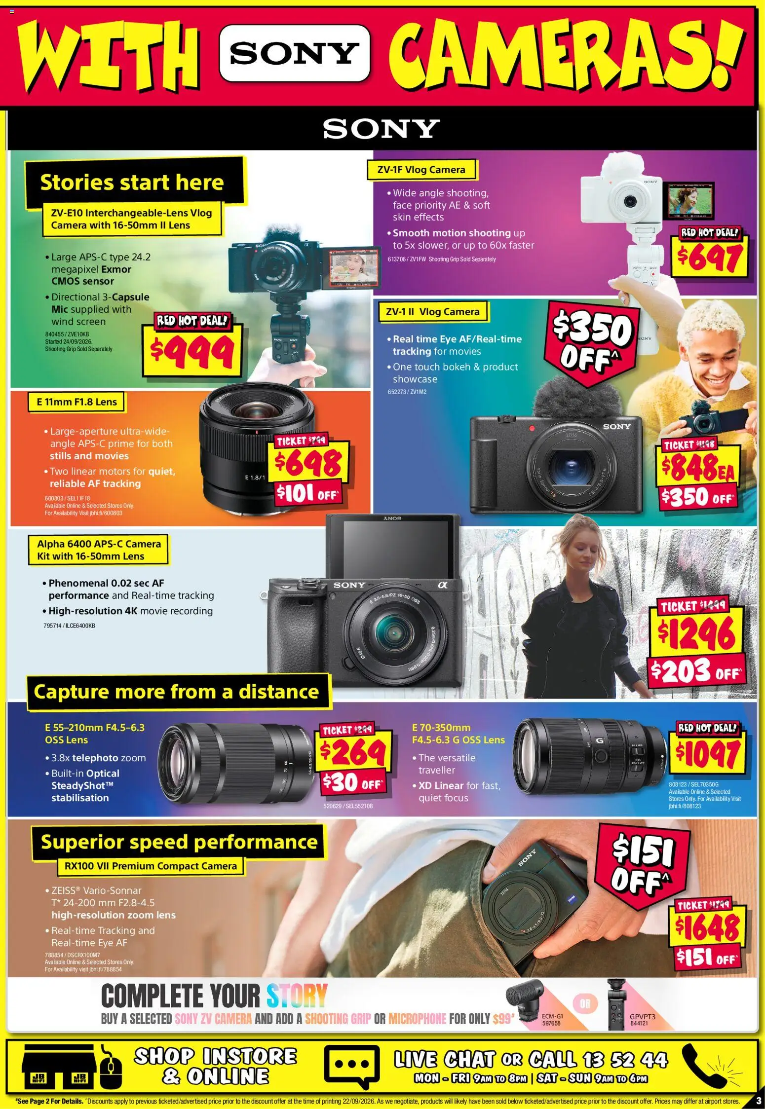 JB Hi-Fi catalogue - valid from 01/10/2026 | Page: 3 | Products: Camera, Microphone, Screen