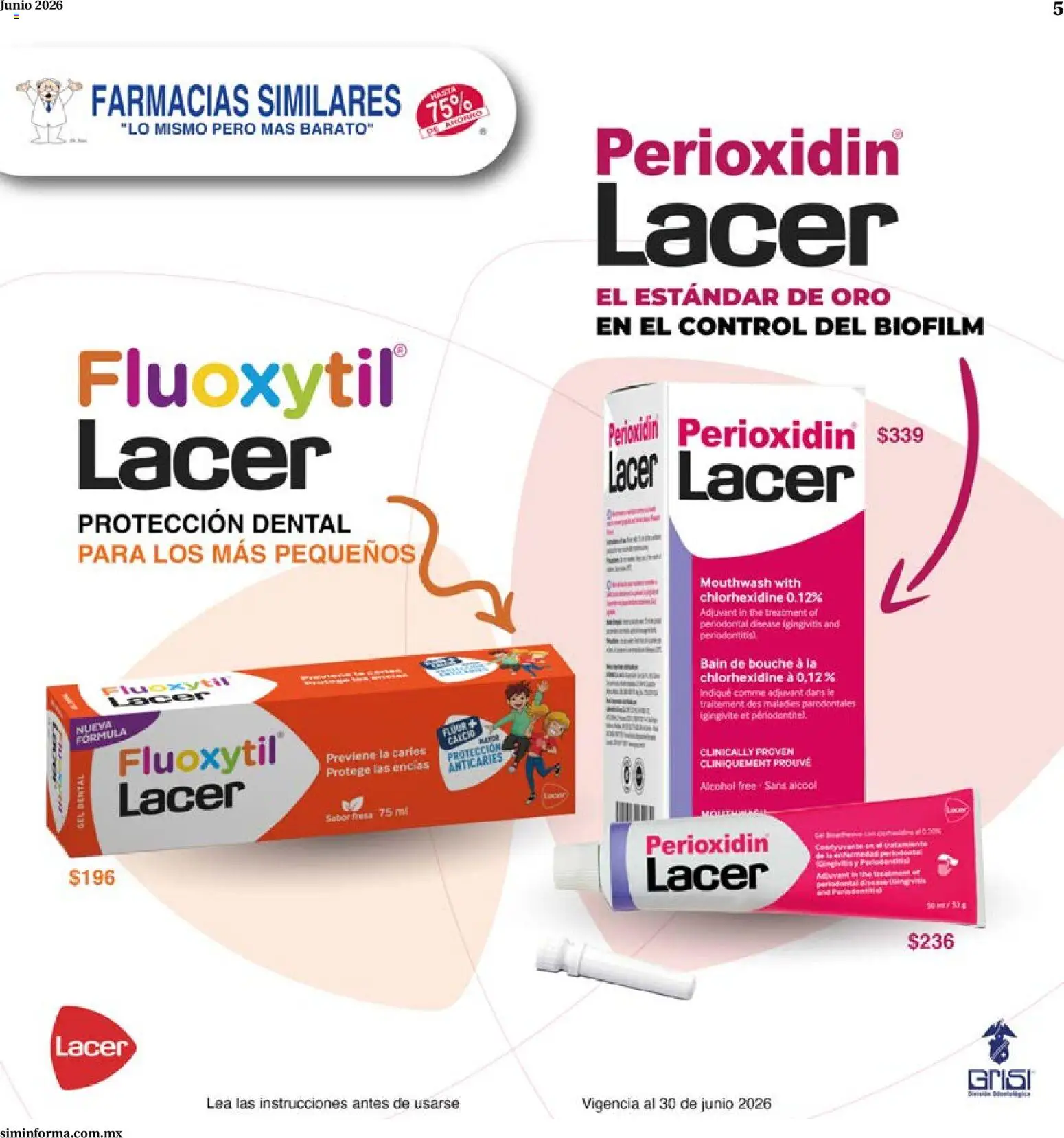 Nuevas ofertas de Farmacias Similares válidas en toda la República Mexicana desde el 01.06.2026. ¡Encuentra las mejores ofertas en Farmacias Similares catálogo! | Página: 5