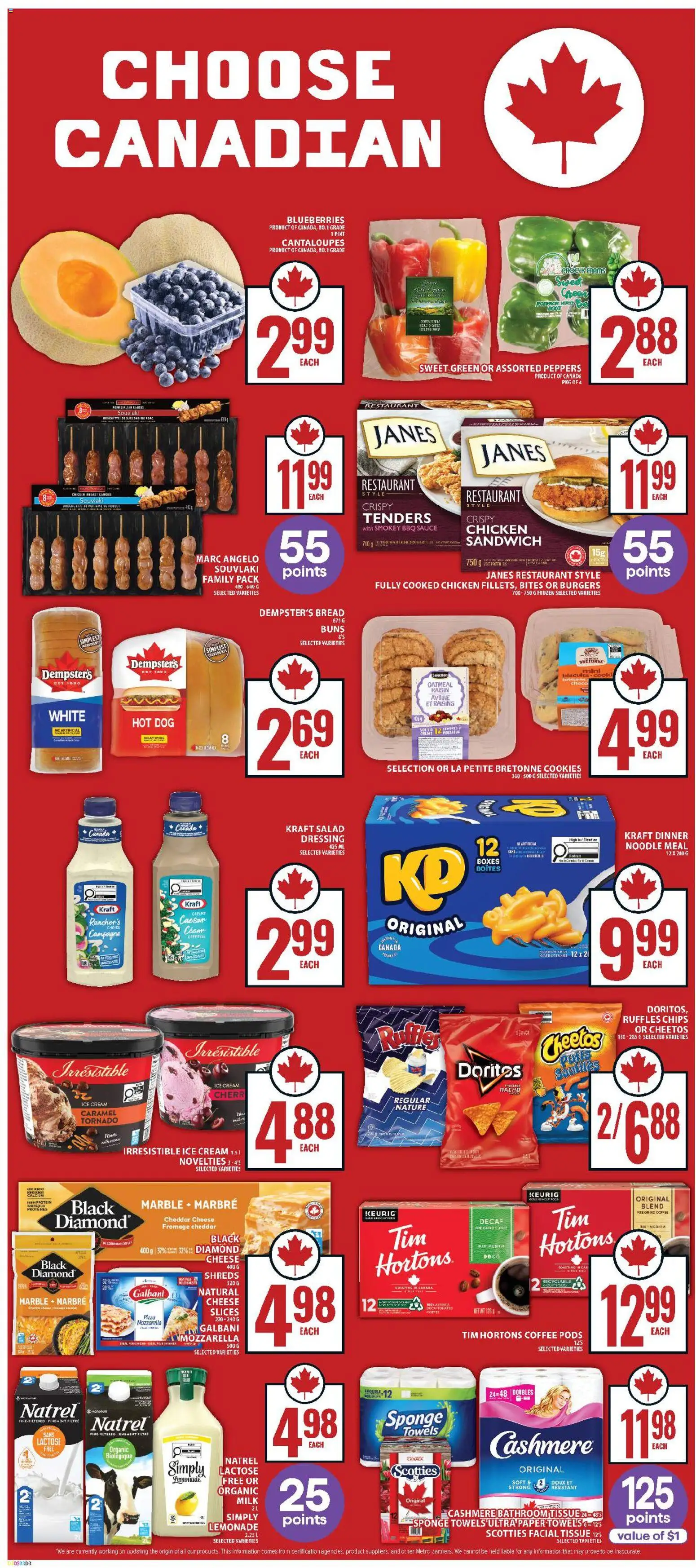 Food Basics flyer valid from Aug 6, 2026 | Page: 9 | Products: Oatmeal, Salad, Burgers, Cheese