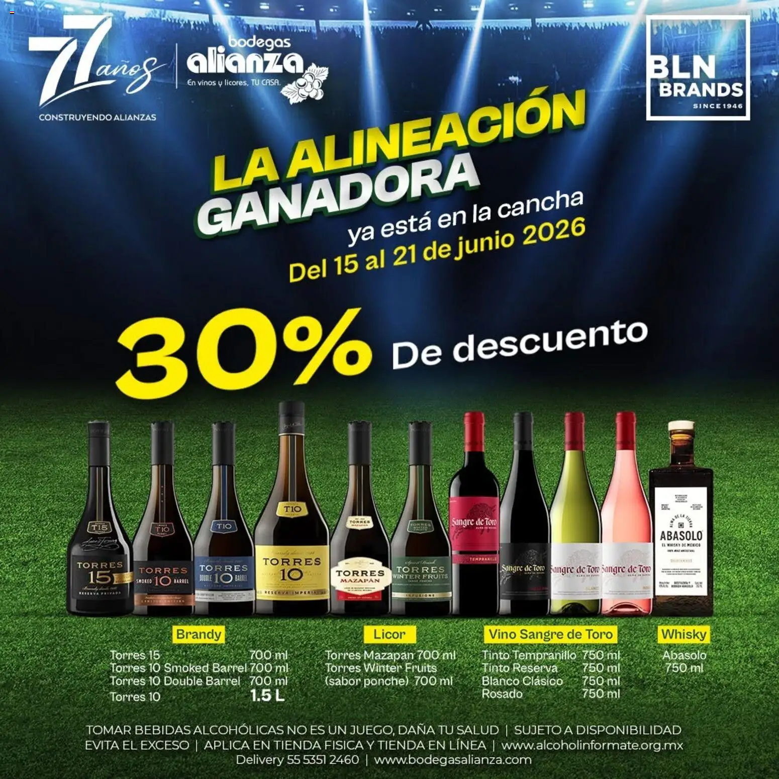 Nuevas ofertas de Bodegas Alianza válidas en toda la República Mexicana desde el 15.06.2026. ¡Encuentra las mejores ofertas en Bodegas Alianza catálogo La alineación ganadora! | Página: 3 | Productos: Vino, Whisky