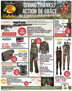 Preview of Cabelas weekly flyer / circulaire from shop Cabelas valid from Oct 8, 2026