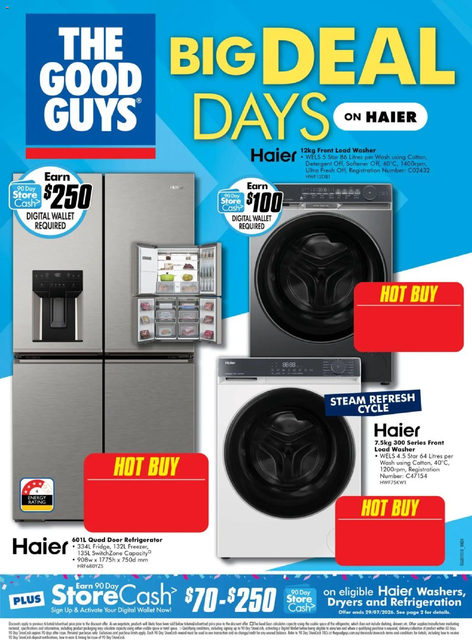 The Good Guys catalogue - valid from 22/07/2026 | Page: 2 | Products: Wallet, Digital, Refrigerator, Washer