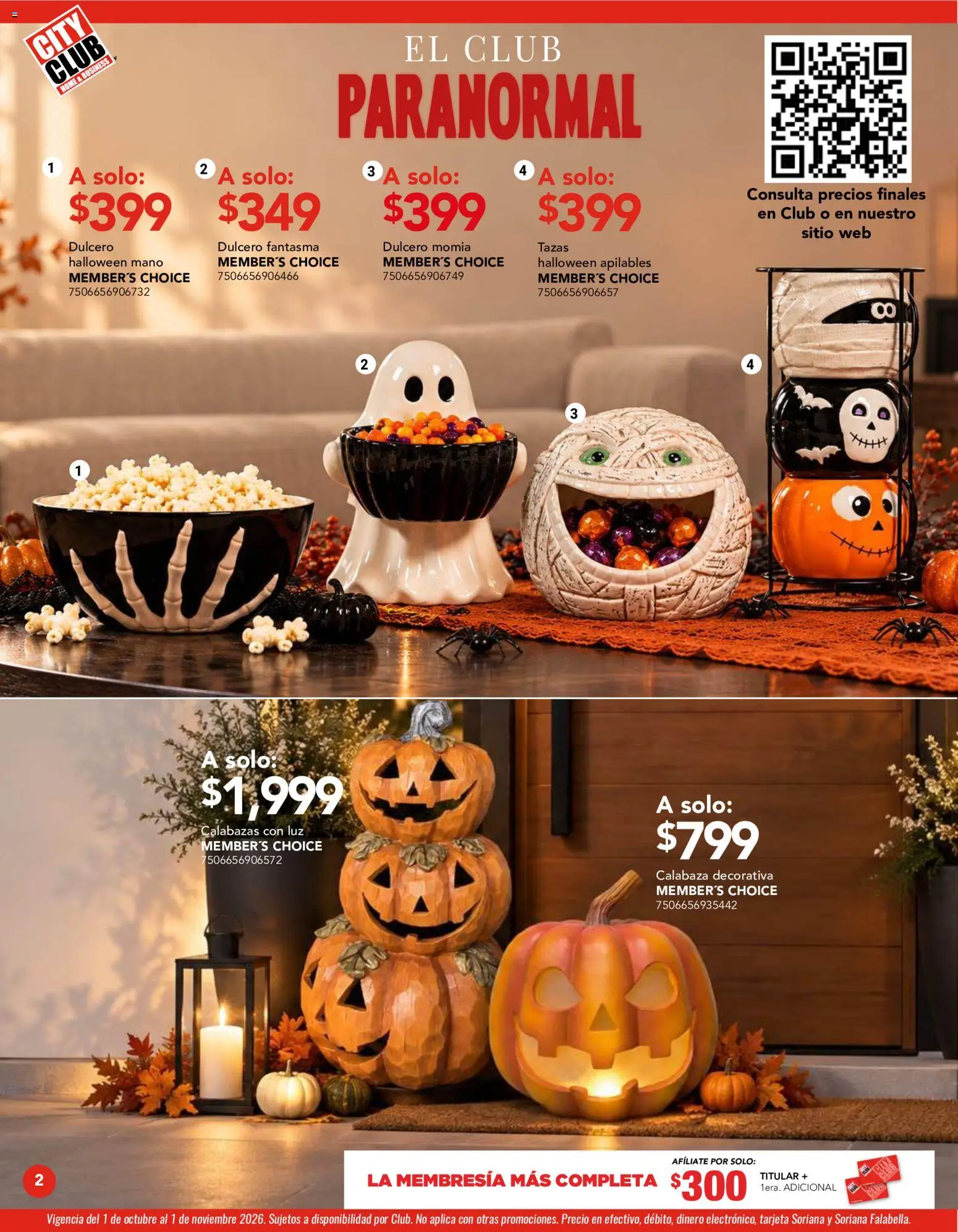 Nuevas ofertas de City Club válidas en toda la República Mexicana desde el 01/10/2026. ¡Encuentra las mejores ofertas en City Club catálogo! | Página: 2 | Productos: Calabaza